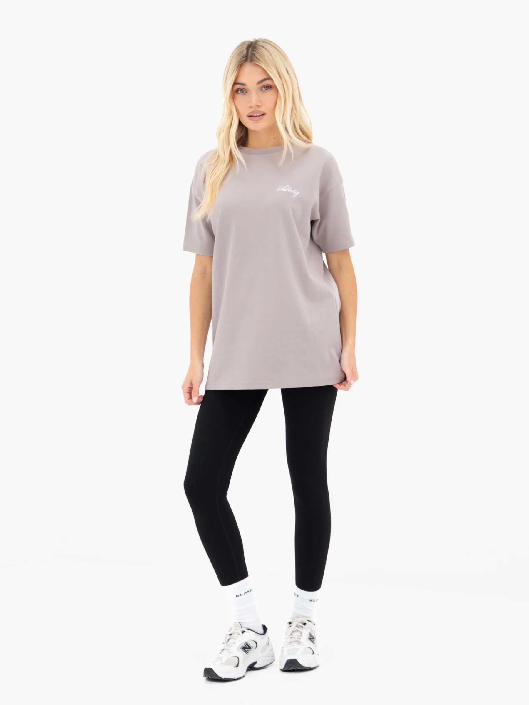 Mindy Oversized T-Shirt - Pebble - Image 4