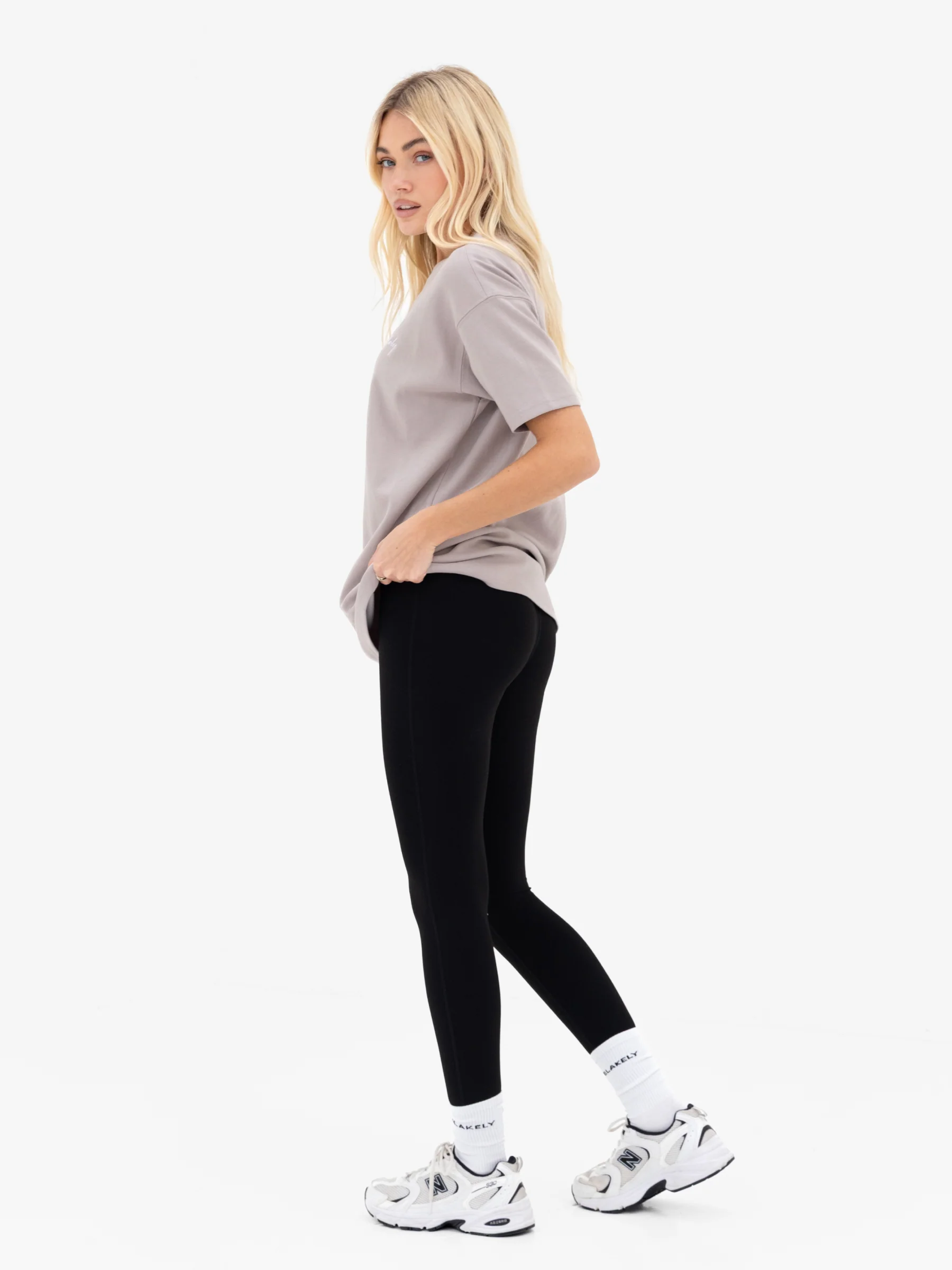 Mindy Oversized T-Shirt - Pebble - Image 5