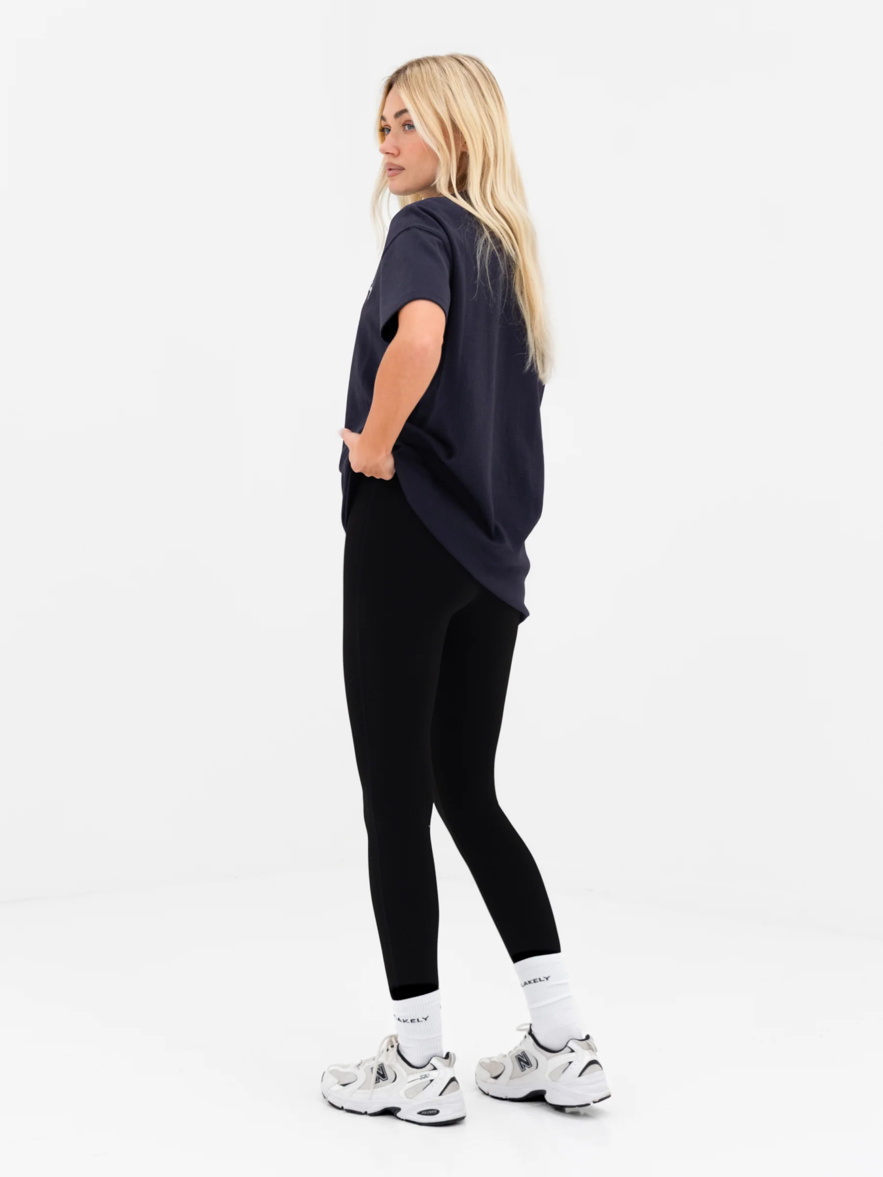 Mindy Oversized T-Shirt - Soft Navy - Image 4