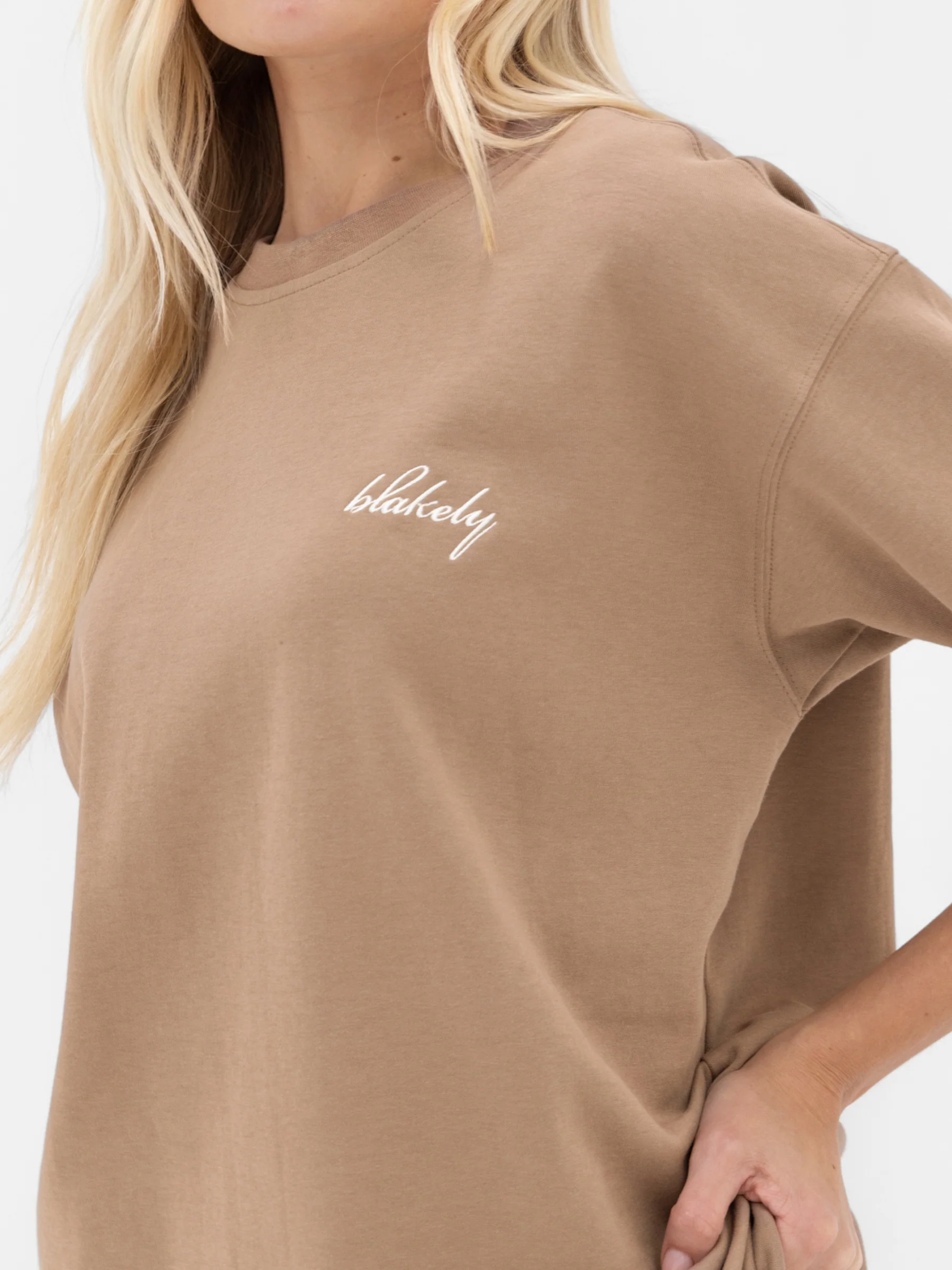 Mindy Oversized T-Shirt - Tan - Image 6