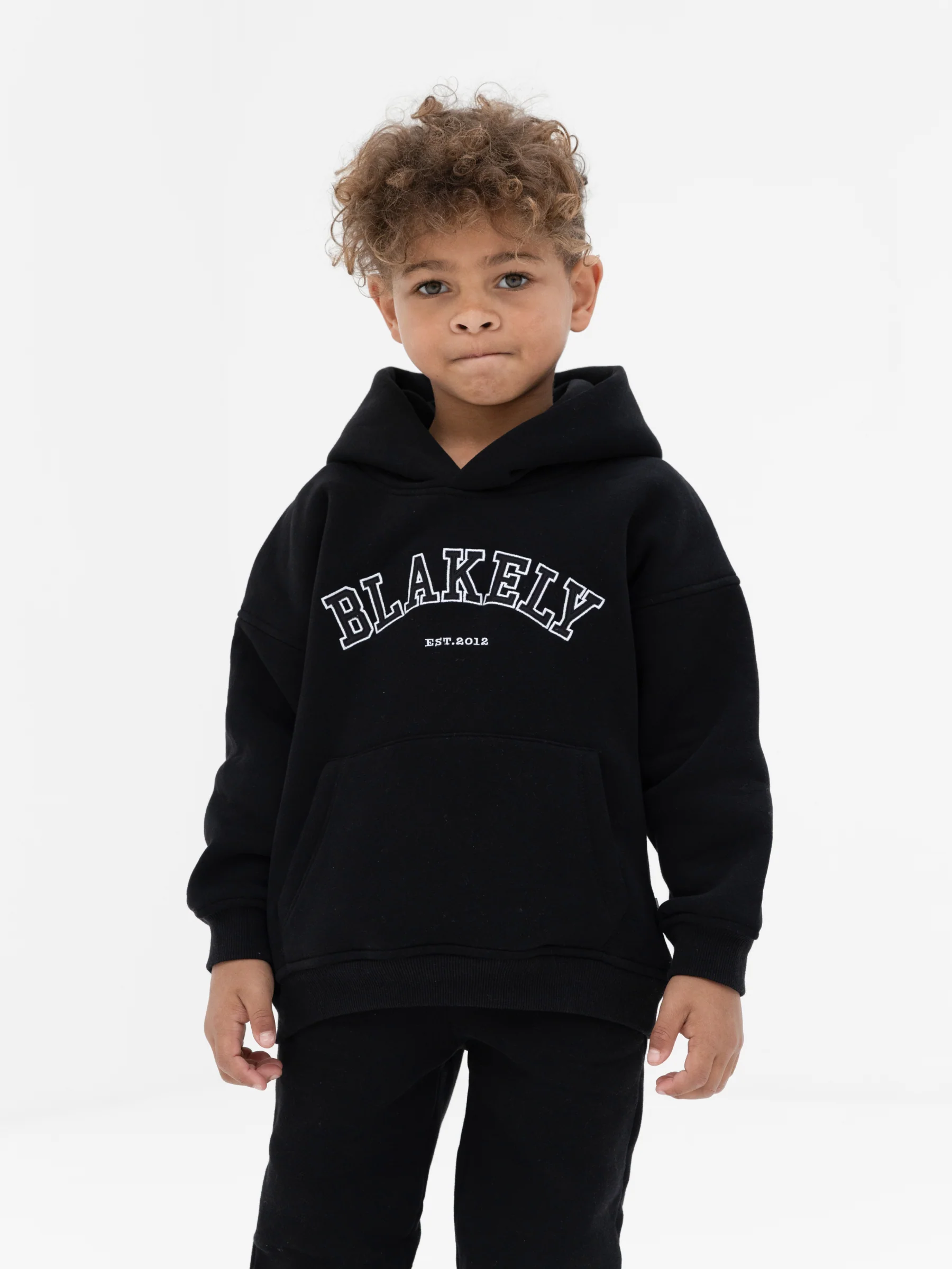 Mini Varsity Hoodie - Black - Image 4