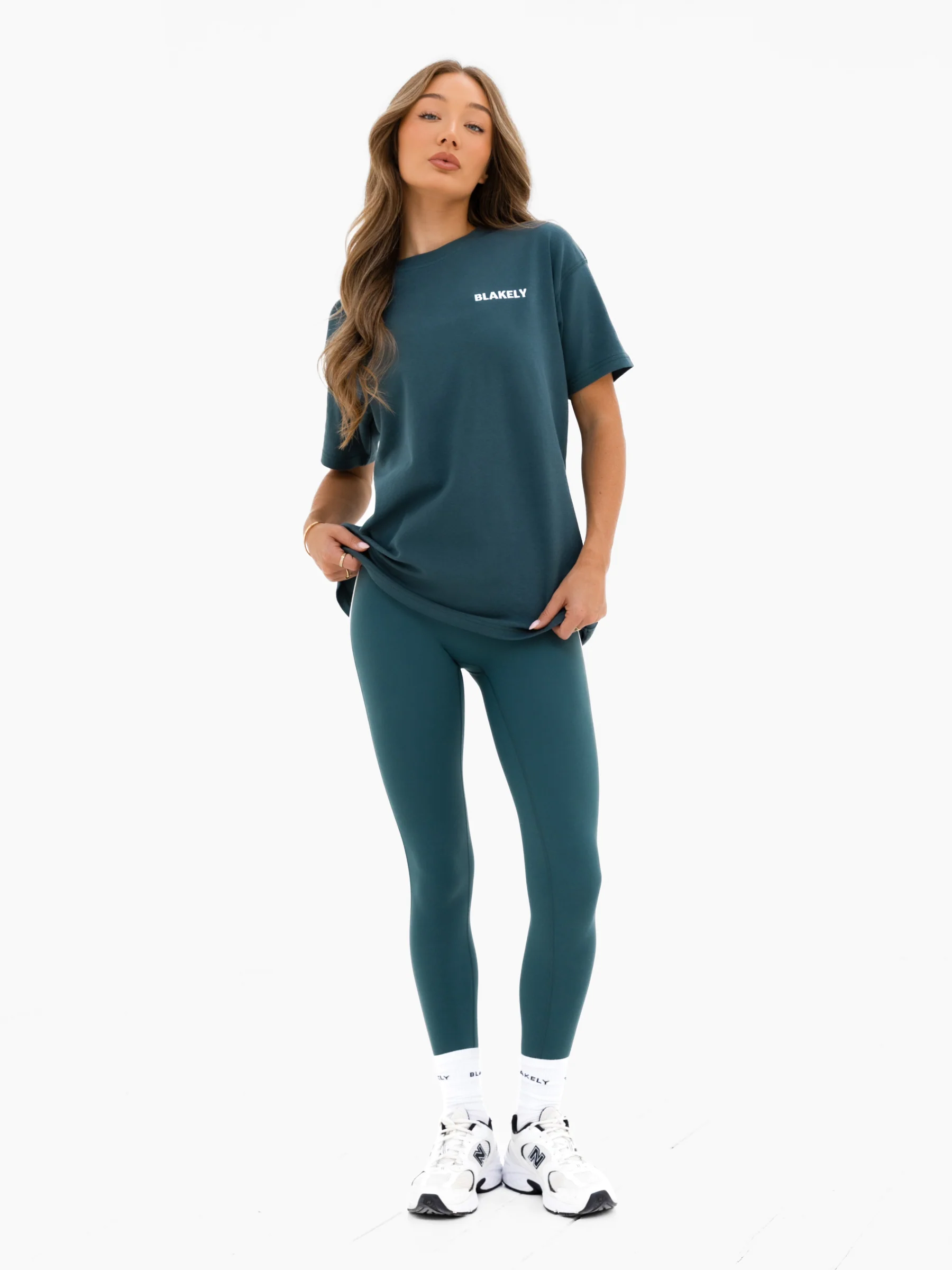 Naomi Oversized T-Shirt - Teal Green - Image 4