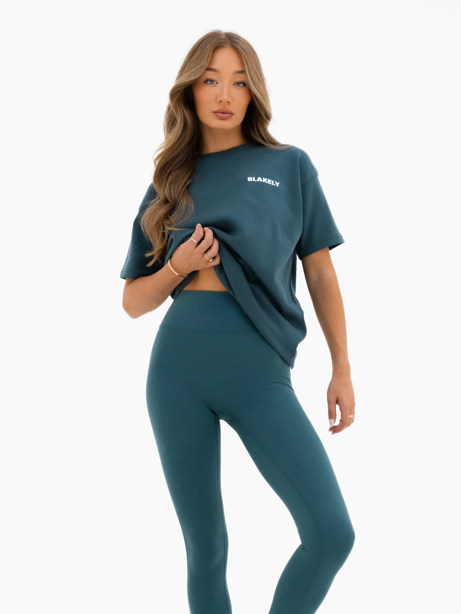 Naomi Oversized T-Shirt - Teal Green - Image 6