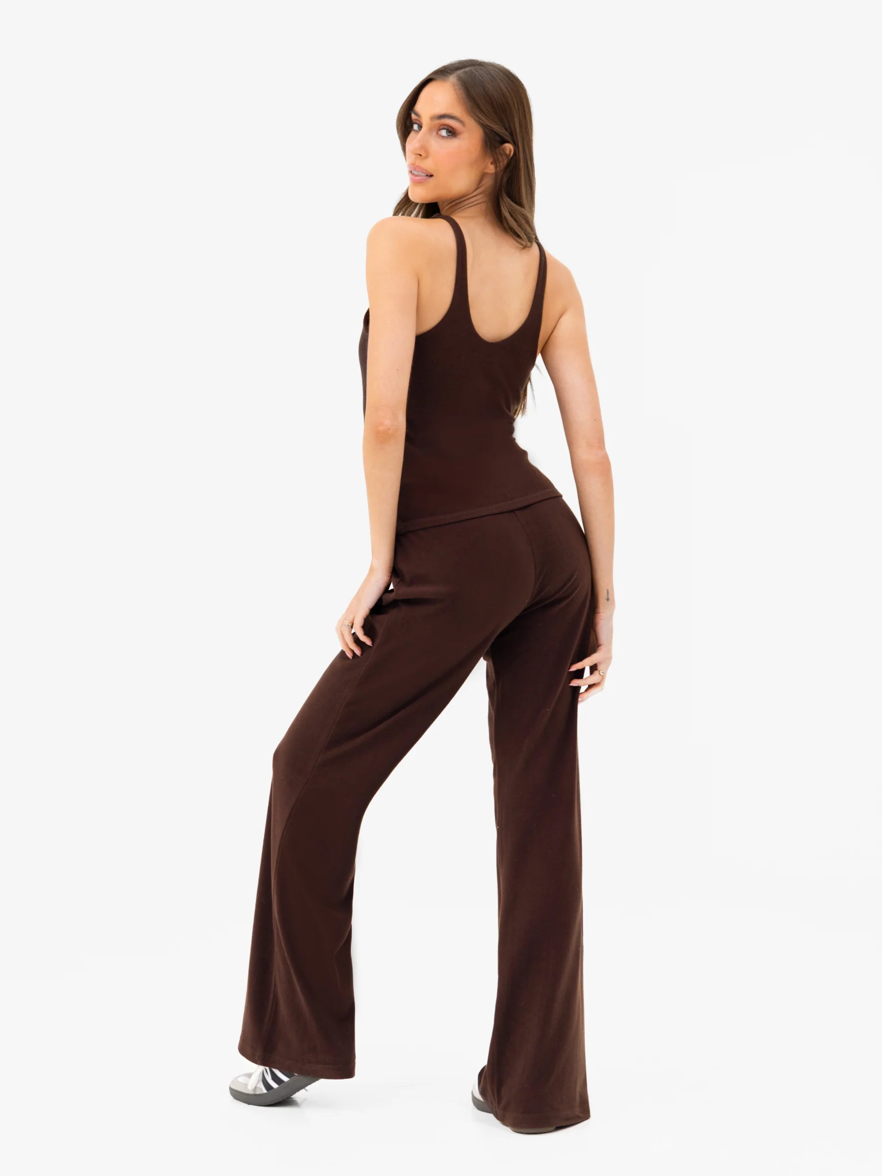 Nellie Vest Top - Dark Brown - Image 4