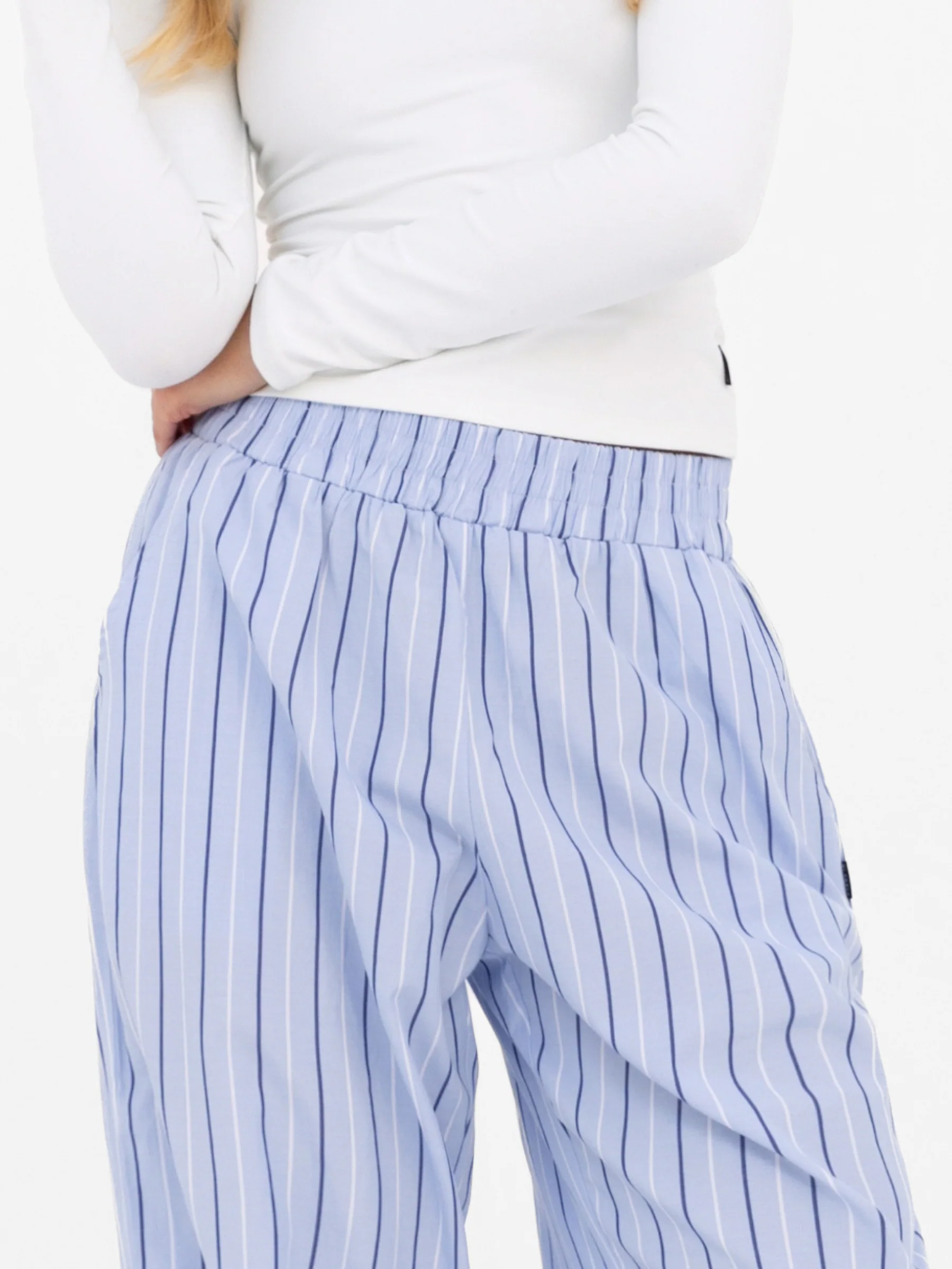 Noa Stripe Trousers - Blue Stripe - Image 5