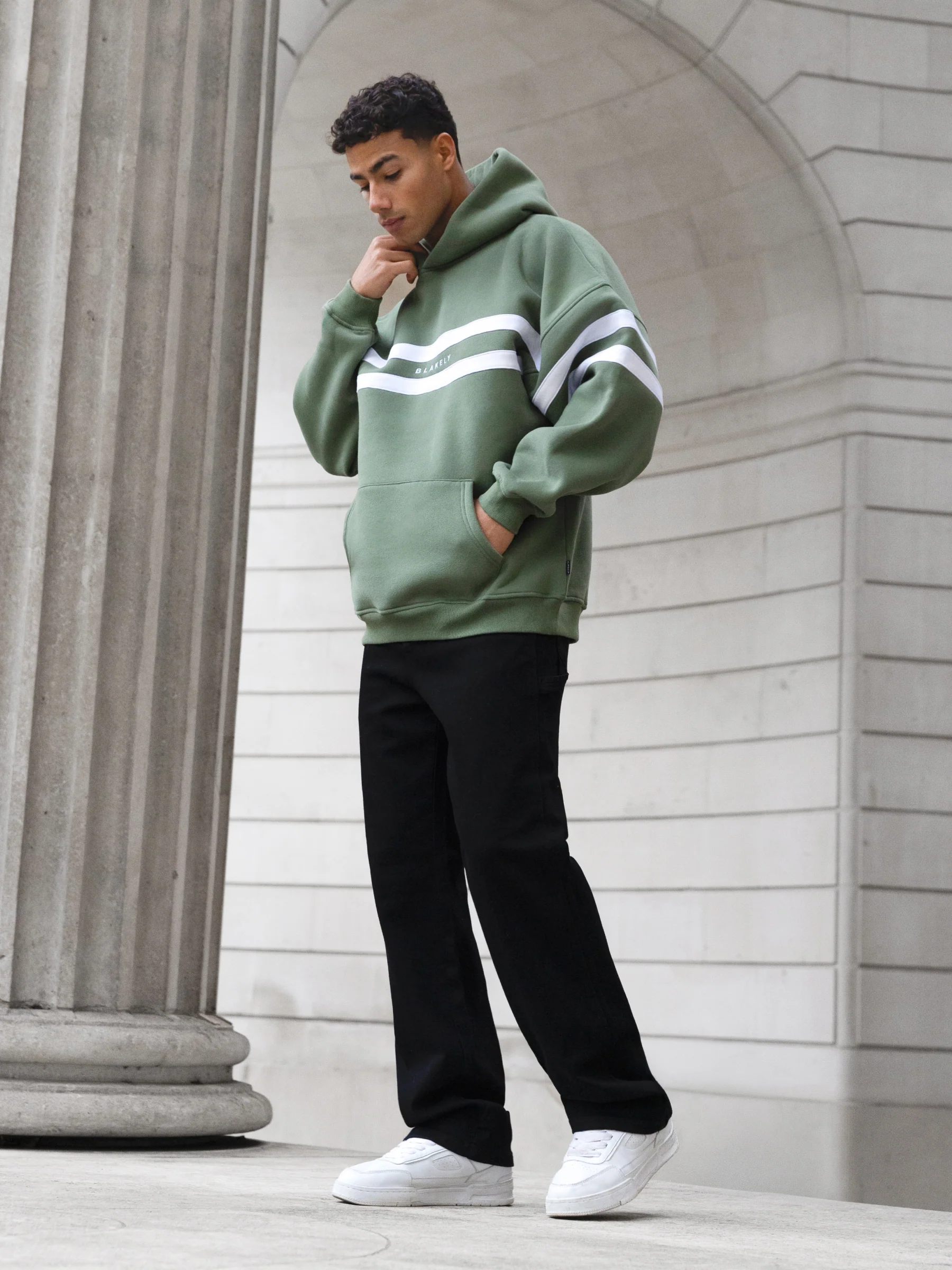 Noah Relaxed Hoodie - Green - Image 4