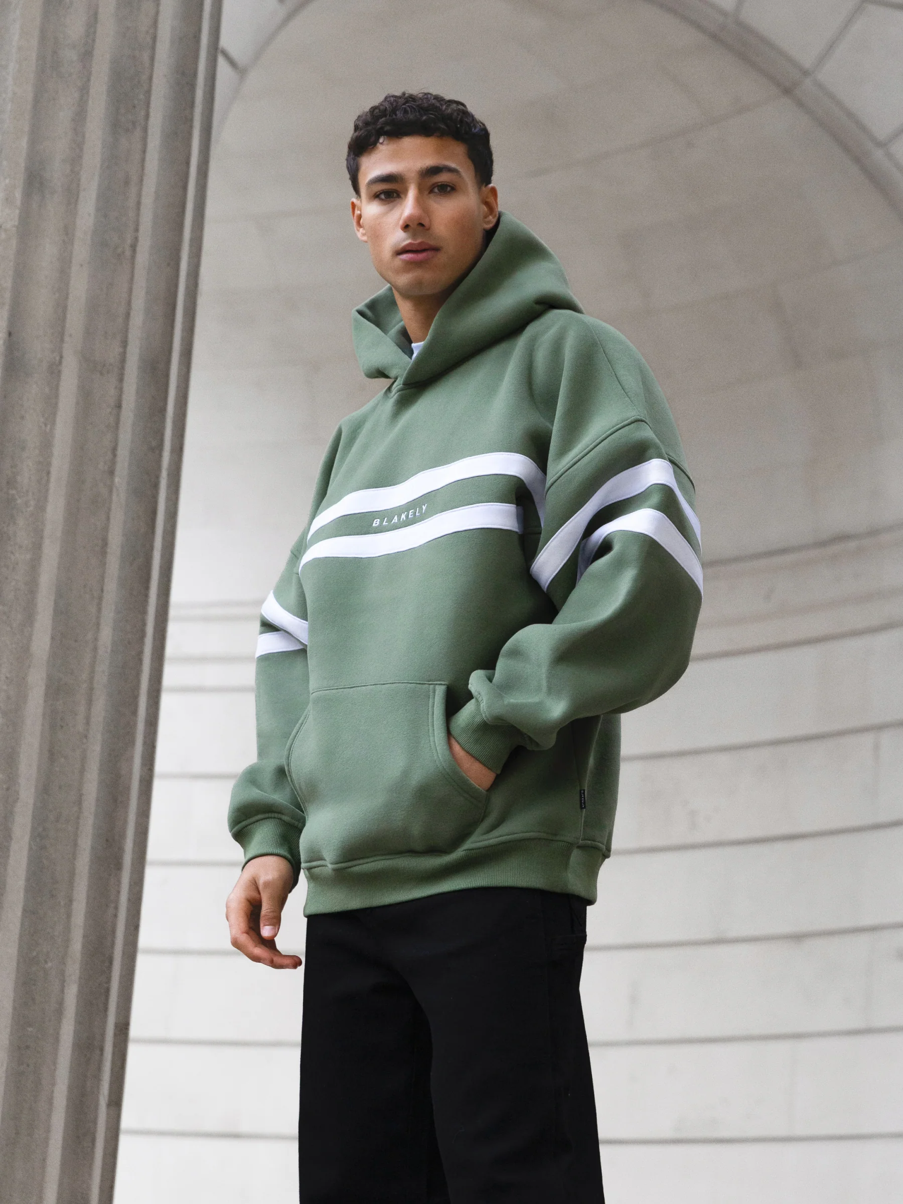 Noah Relaxed Hoodie - Green - Image 5