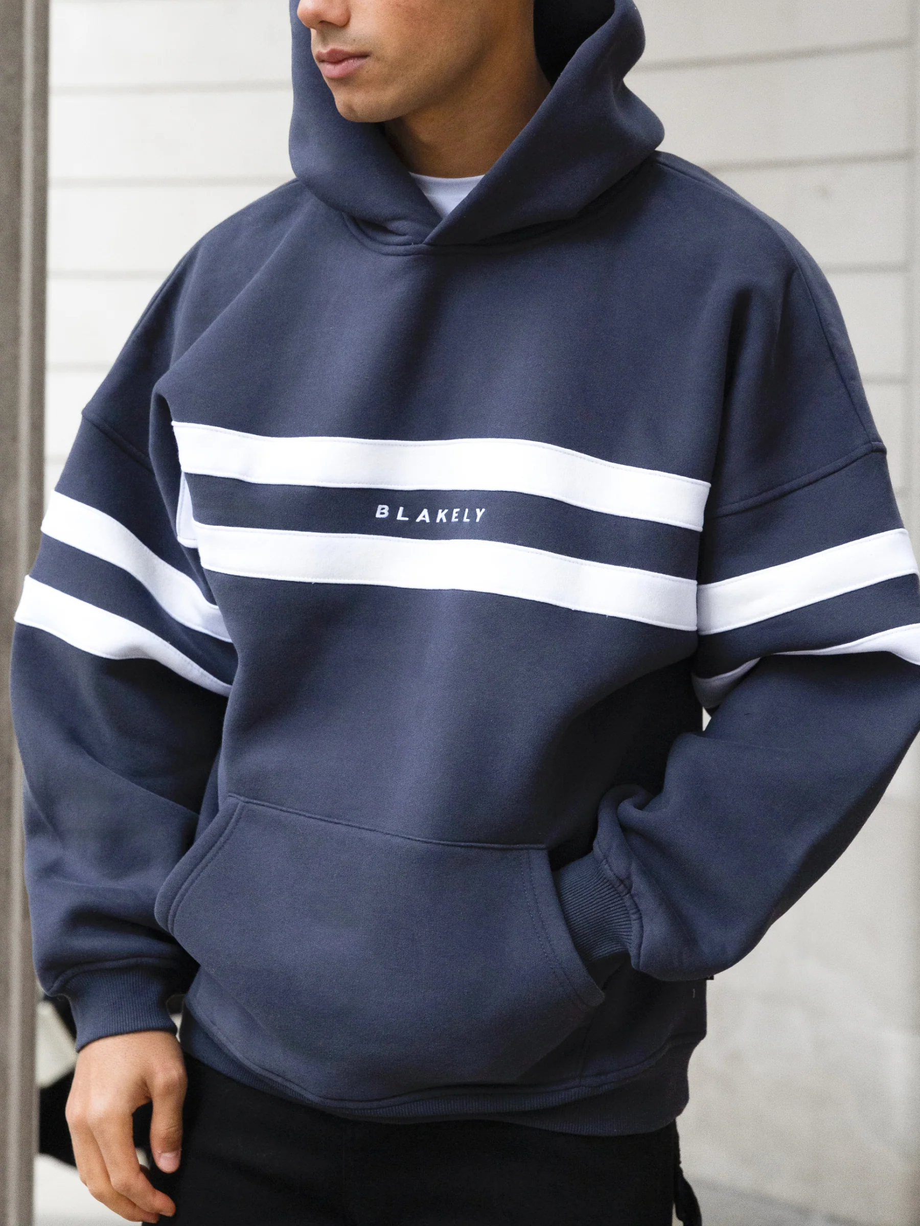 Noah Relaxed Hoodie - True Navy - Image 3