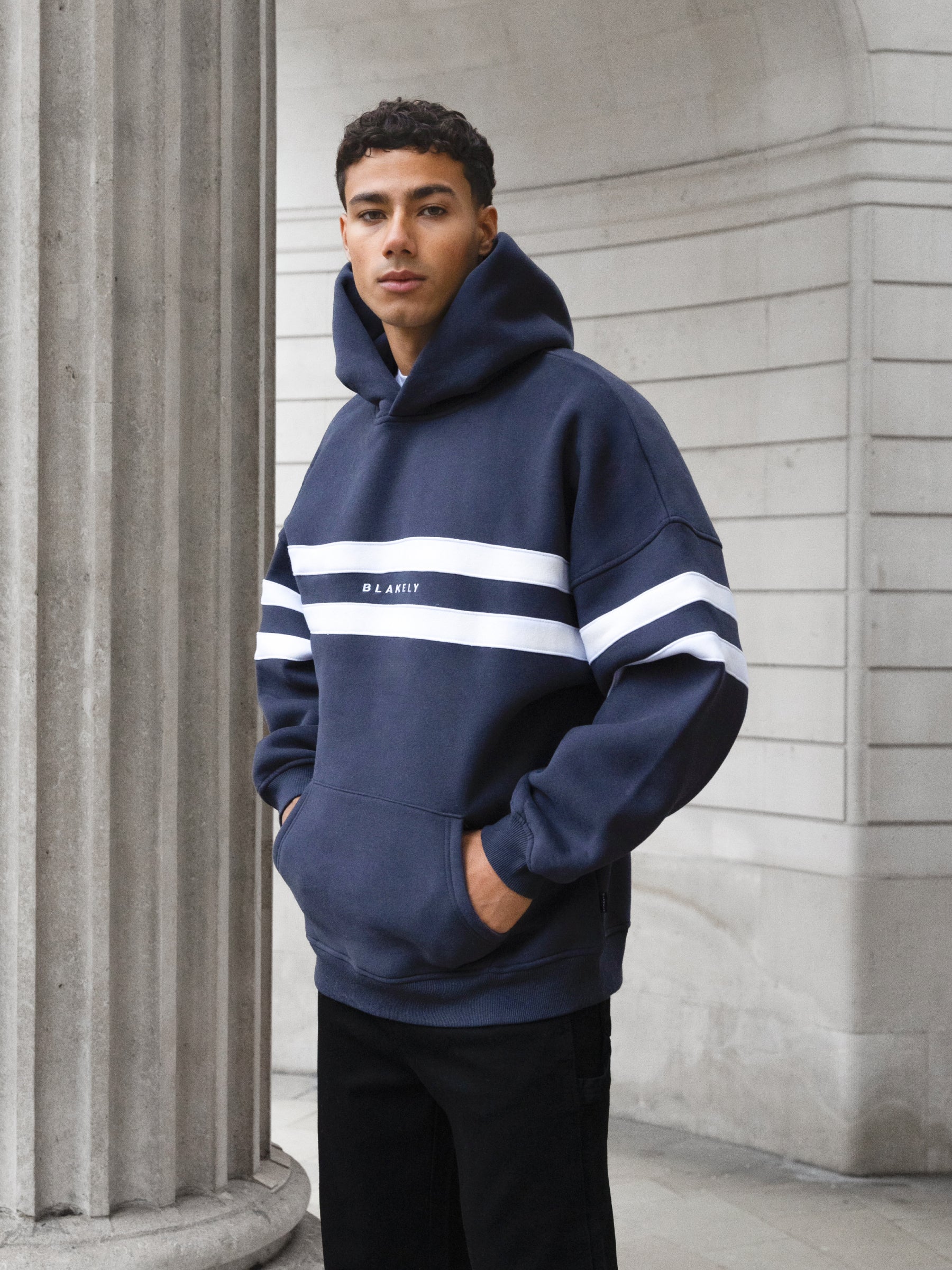 Noah Relaxed Hoodie - True Navy - Image 4