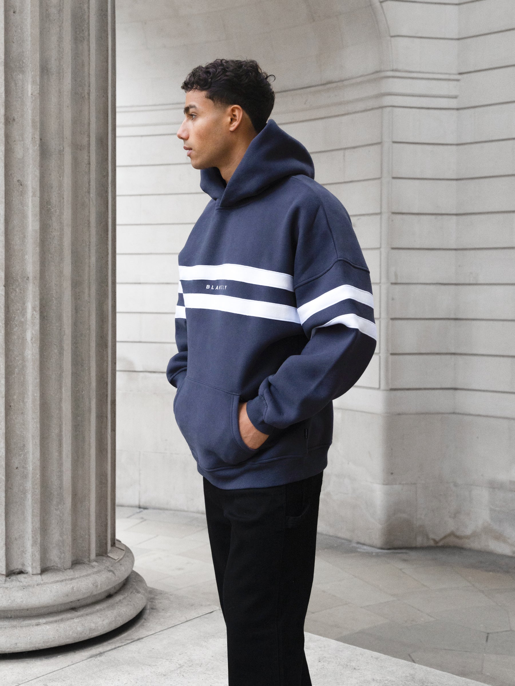 Noah Relaxed Hoodie - True Navy - Image 5