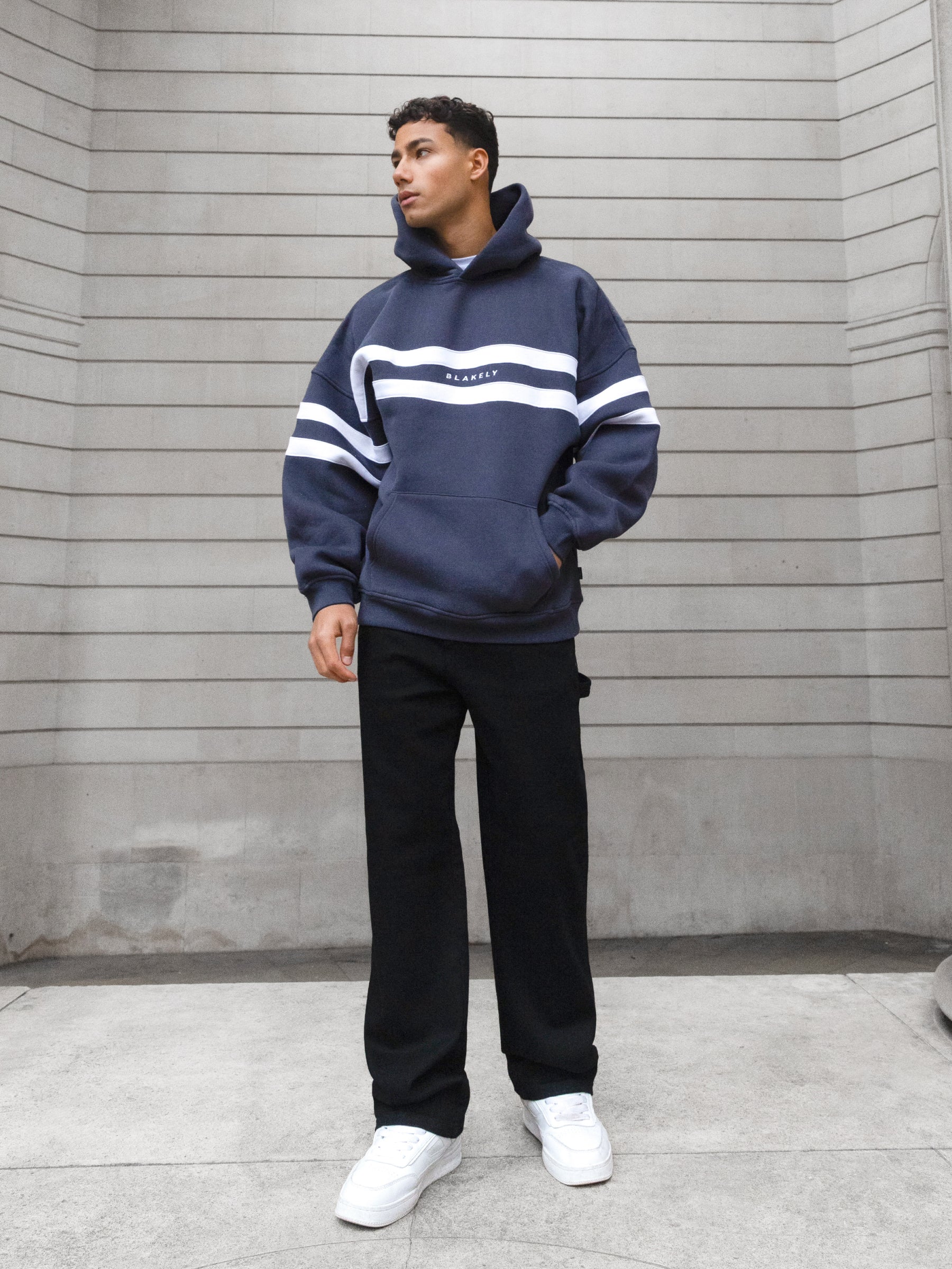 Noah Relaxed Hoodie - True Navy - Image 6