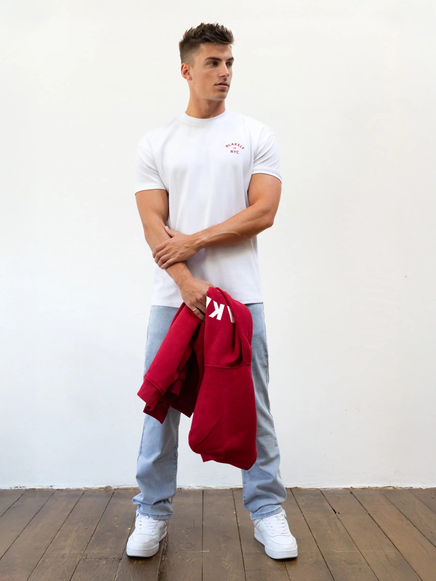 NYC Relaxed T-Shirt - White & Red - Image 6