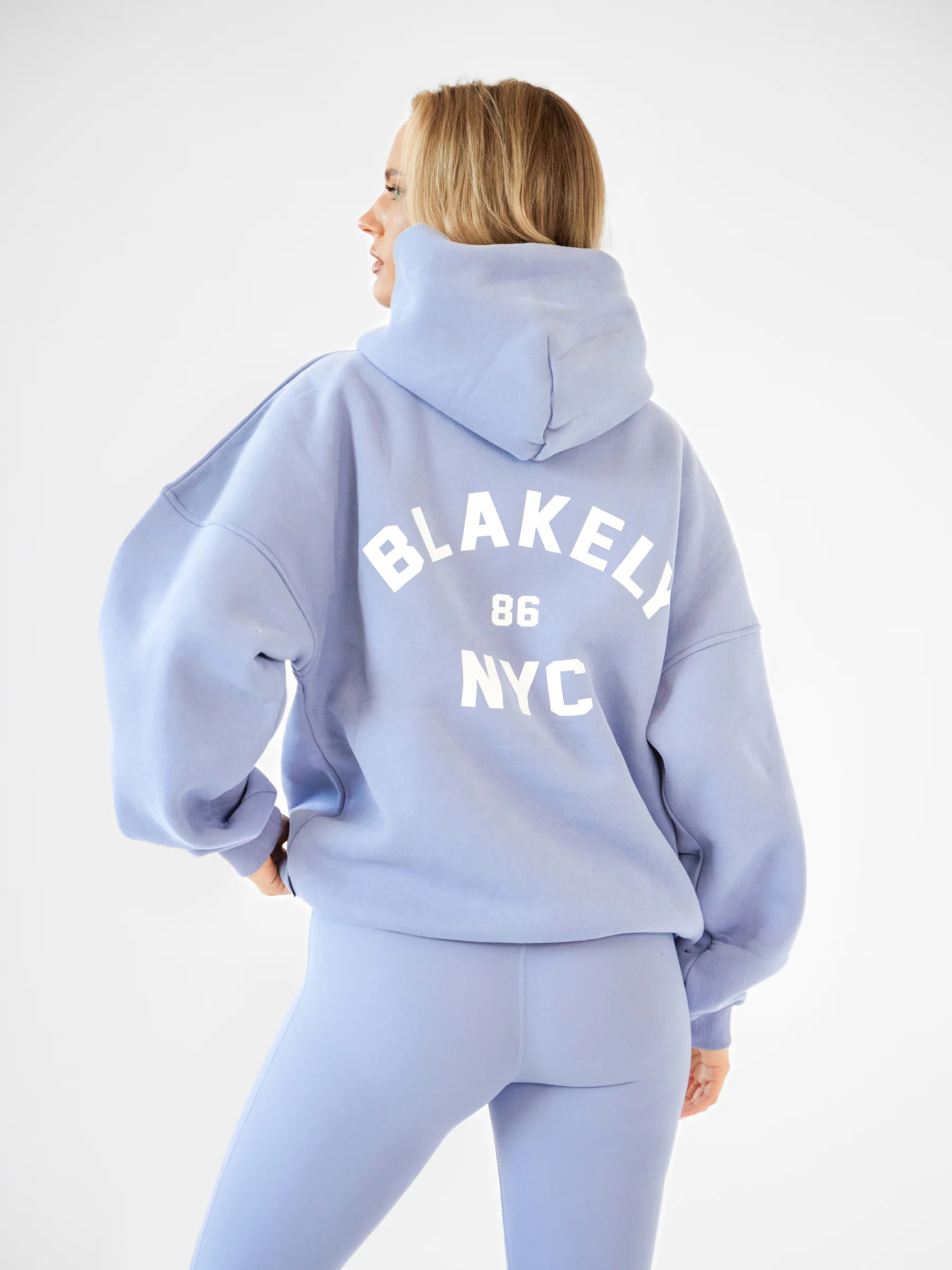 NYC Oversized Hoodie - Cloudy Blue - Image 3