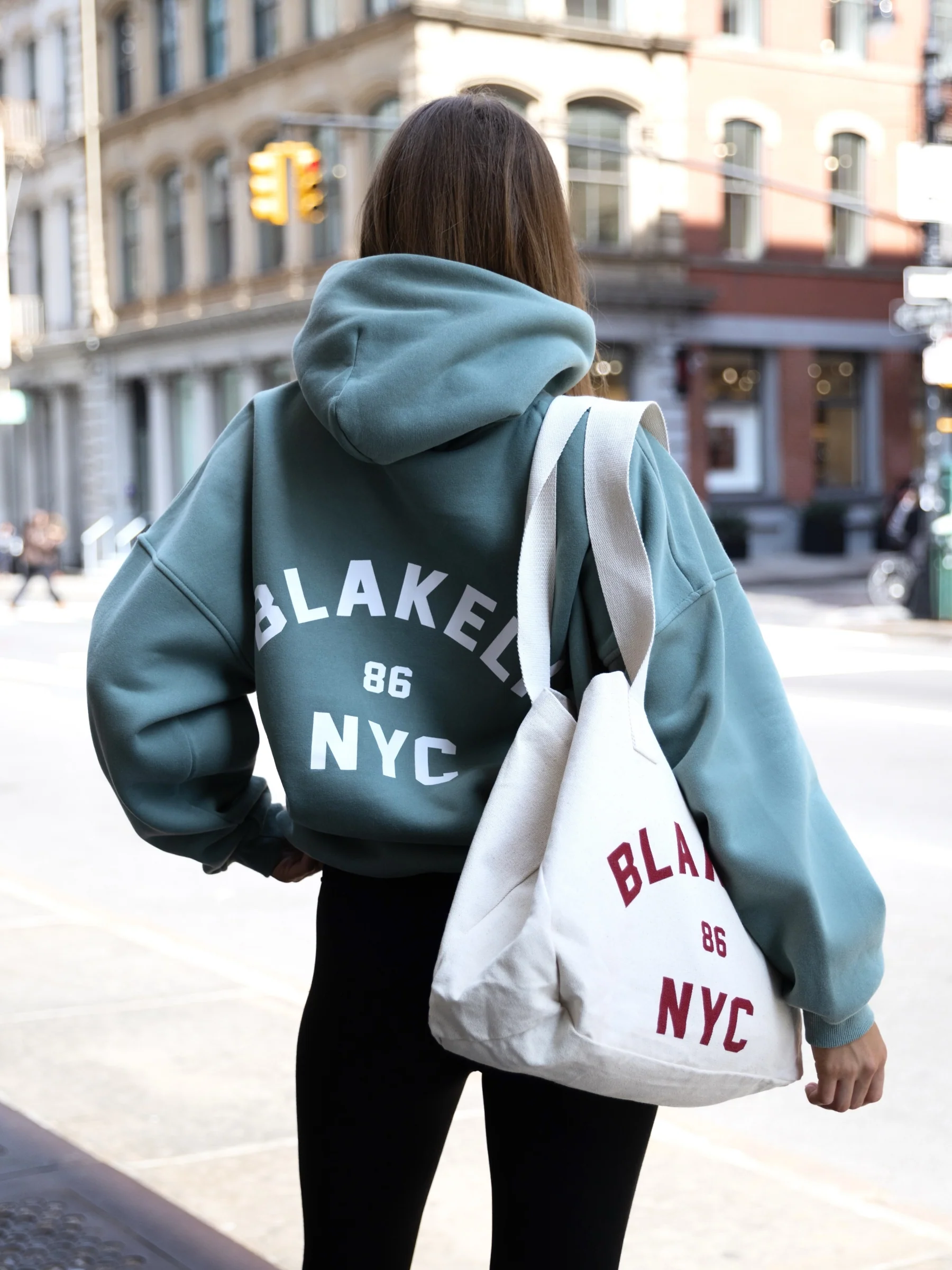 NYC Oversized Hoodie - Sage Green - Image 2