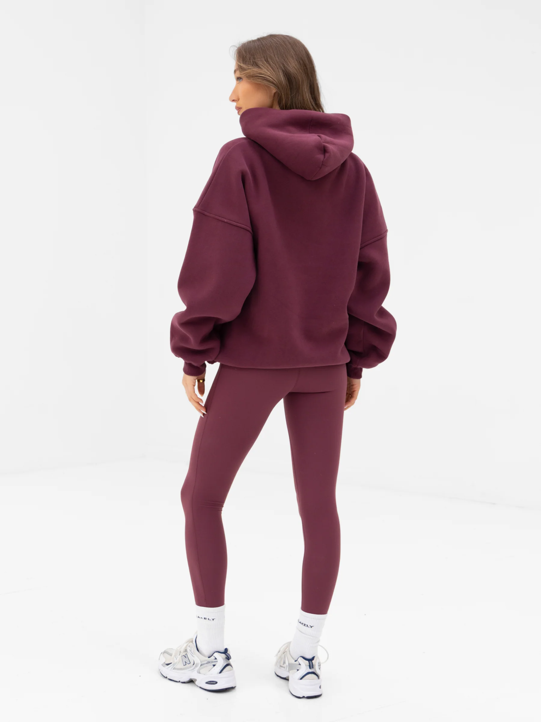 Outline Heritage Oversized Hoodie - Old Burgundy - Image 4