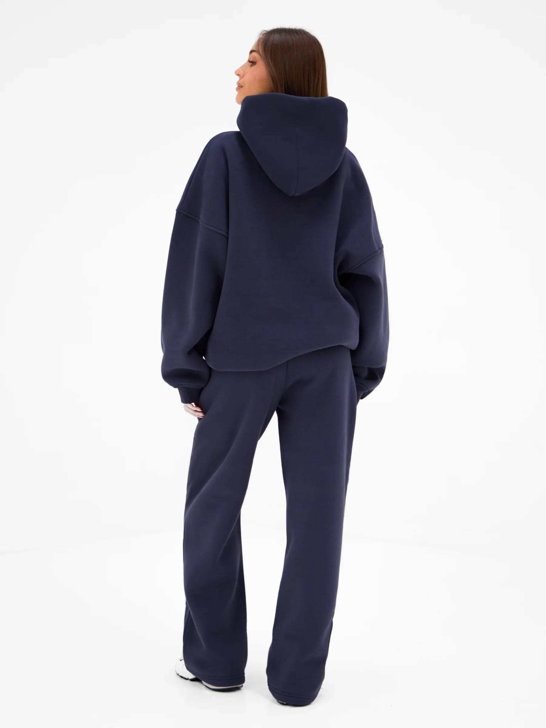 Outline Heritage Oversized Hoodie - True Navy - Image 4