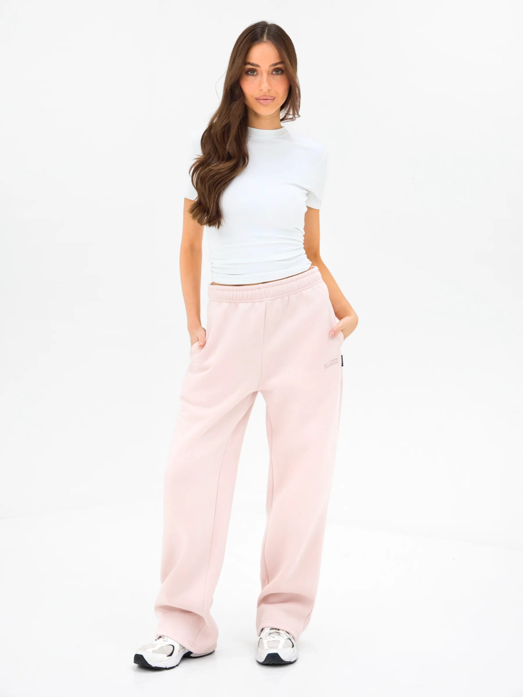Outline Heritage Wide Leg Sweatpants - Ballet Pink - Image 6
