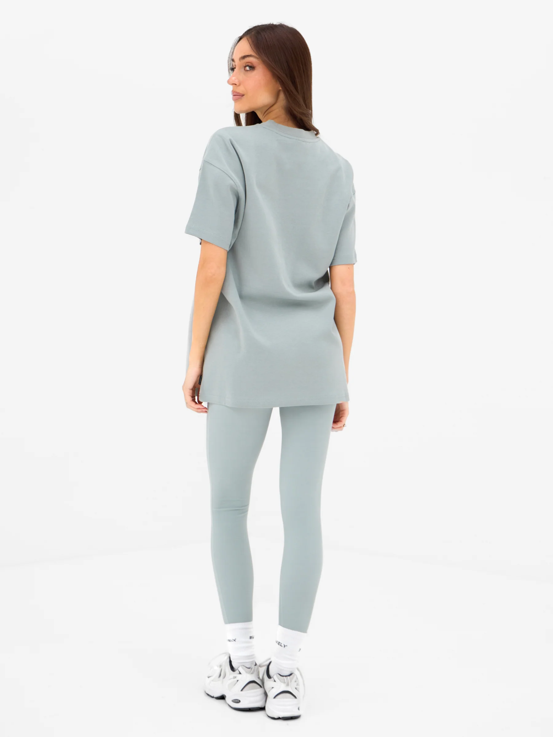 Outline Varsity Oversized T-Shirt - Mineral Blue - Image 4