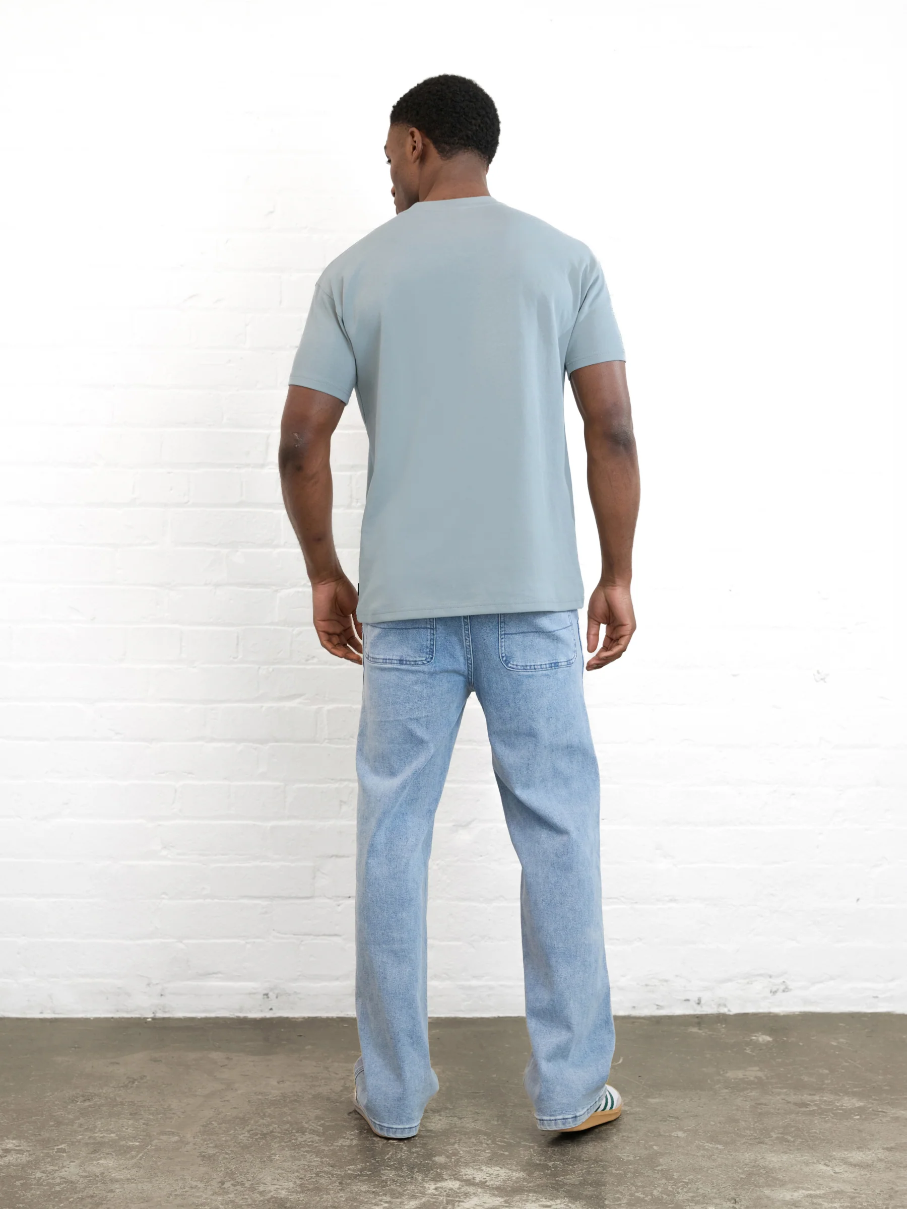 Outline Varsity Relaxed T-Shirt - Mineral Blue - Image 4
