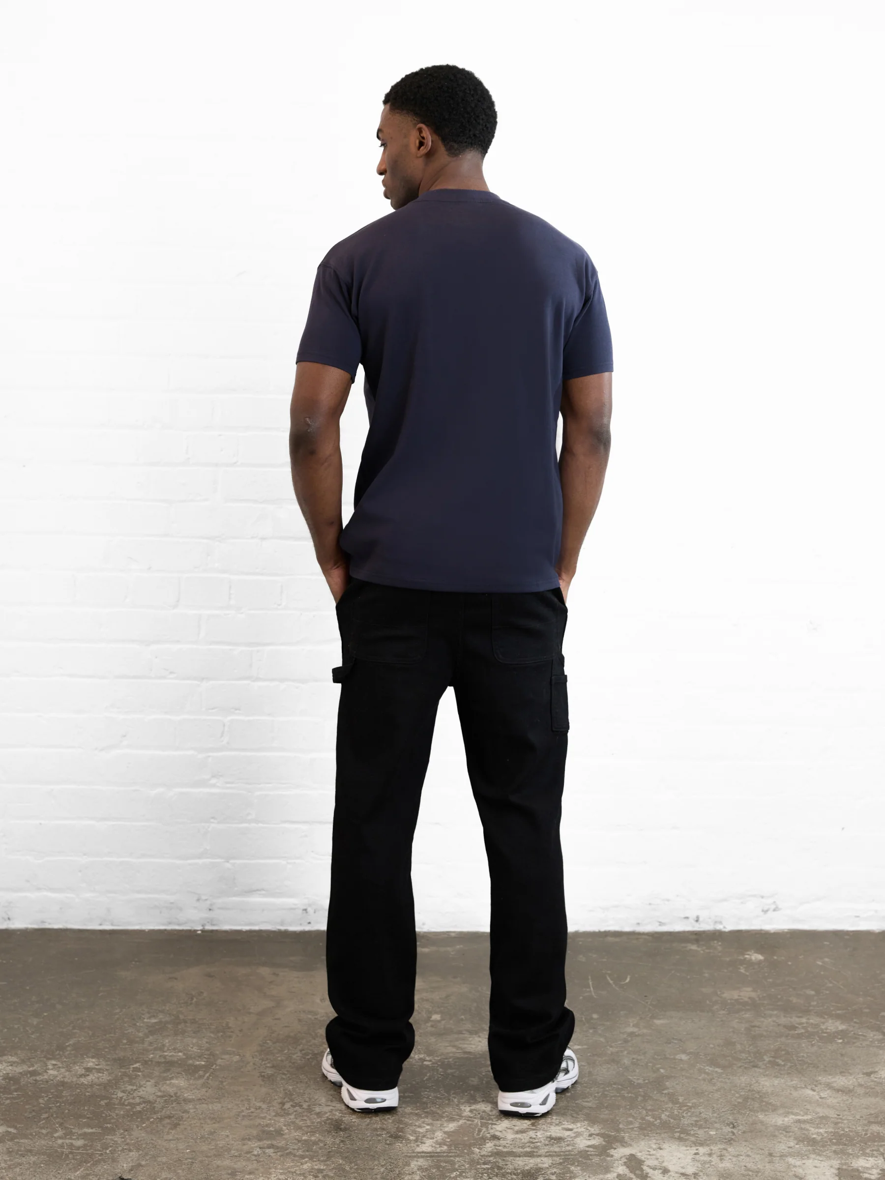 Outline Varsity Relaxed T-Shirt - True Navy - Image 4