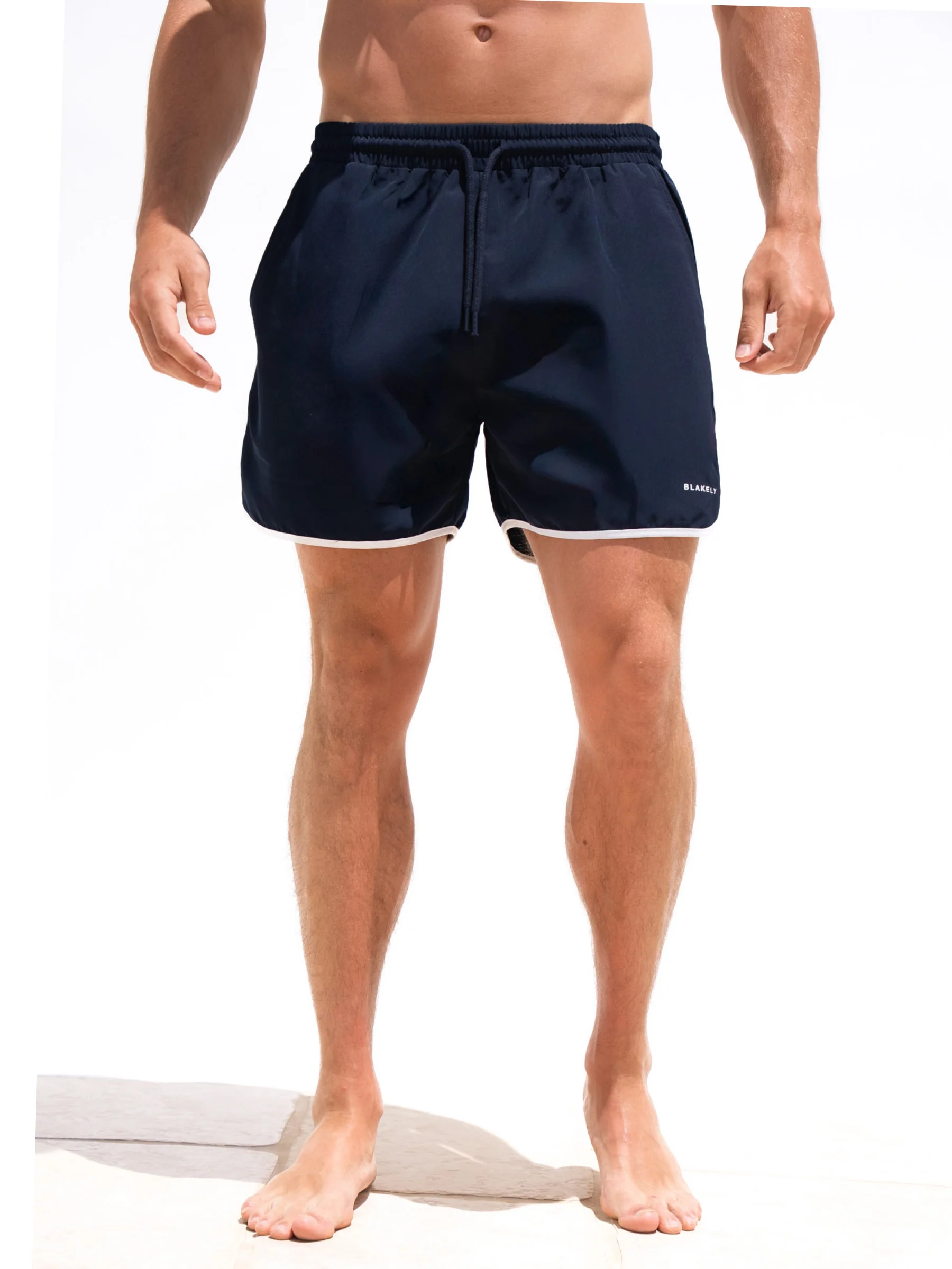 Panel Swim Shorts - Dark Navy - Image 6