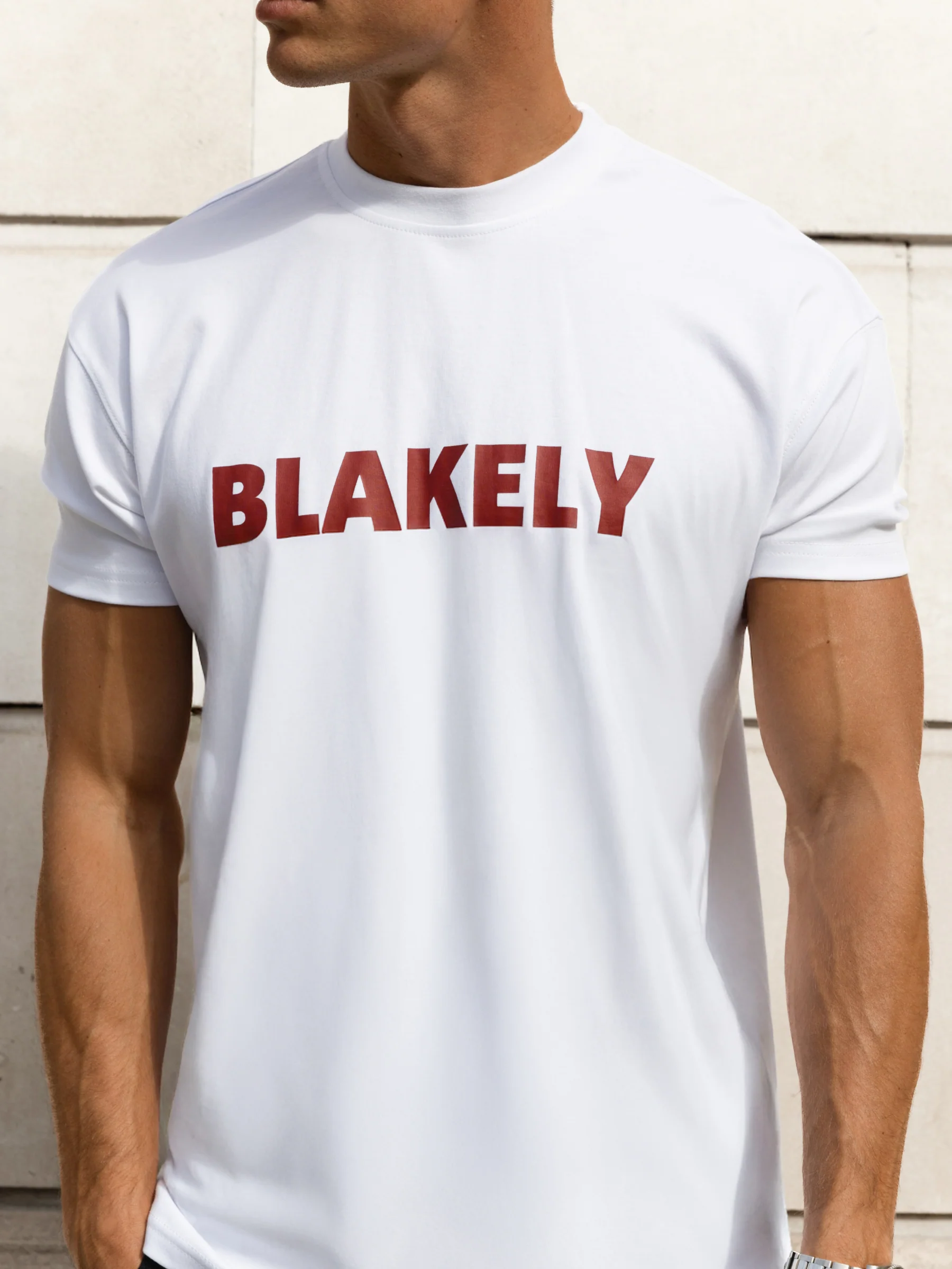 Raife Relaxed T-Shirt - White & Red - Image 5