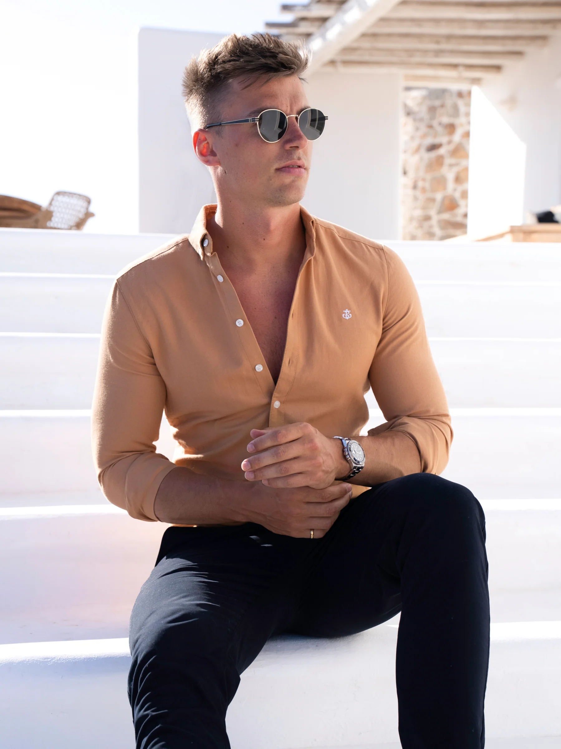 Rioja Long Sleeve Shirt - Mustard - Image 2