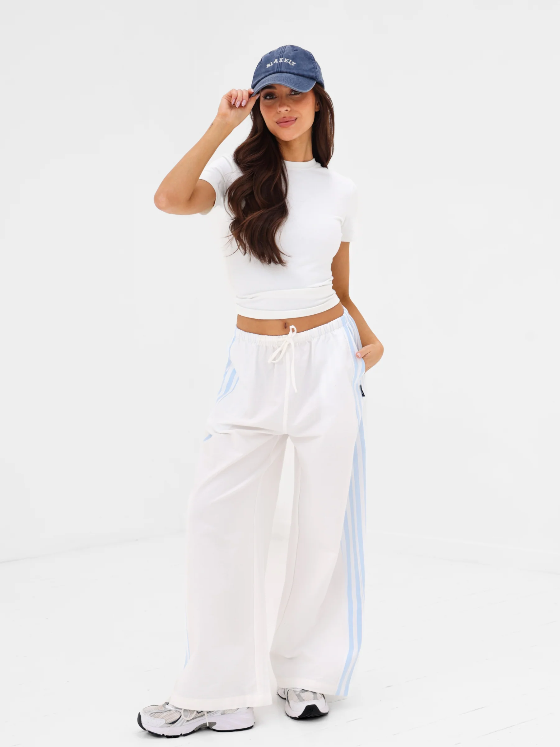 Sammy Stripe Trousers - White - Image 2