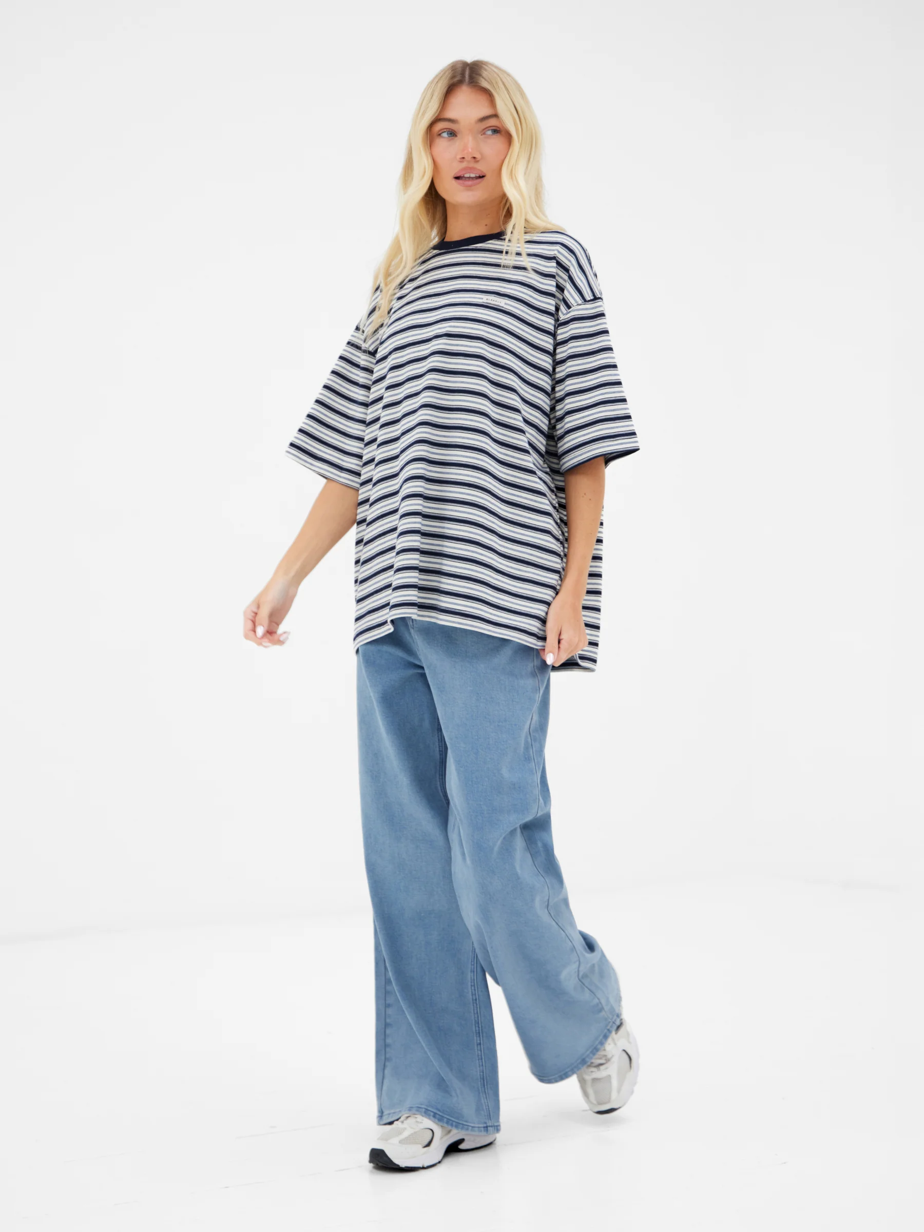 Sasha Stripe T-Shirt - Navy Stripe - Image 6