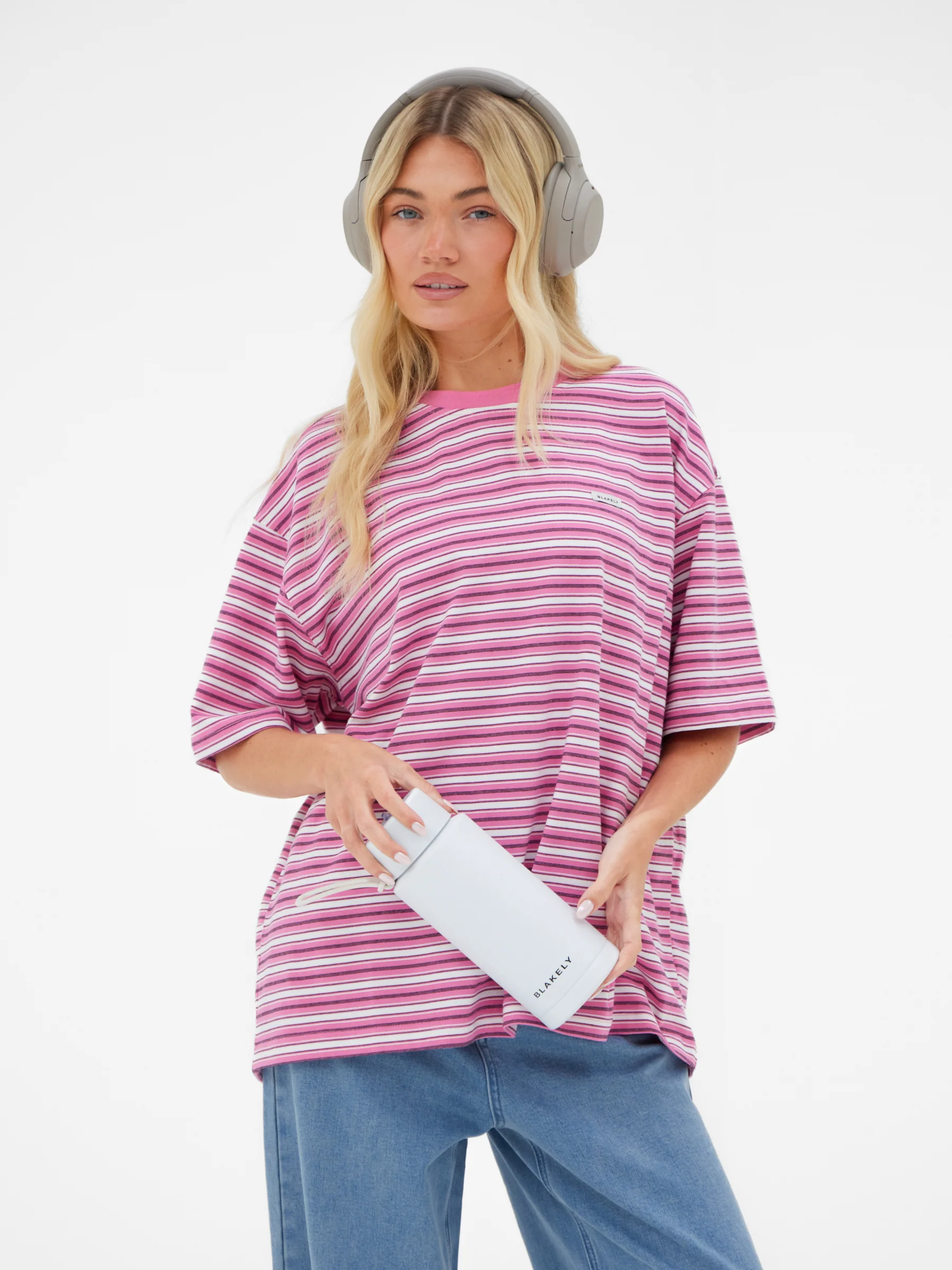 Sasha Stripe T-Shirt - Pink Stripe - Image 5