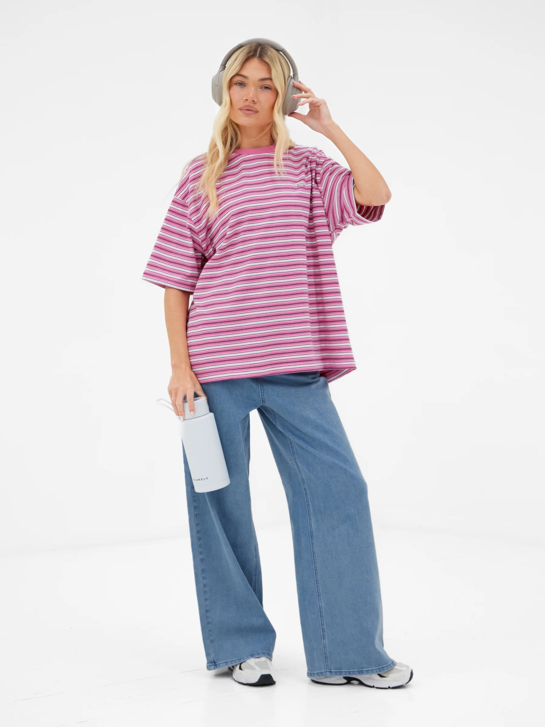 Sasha Stripe T-Shirt - Pink Stripe - Image 6