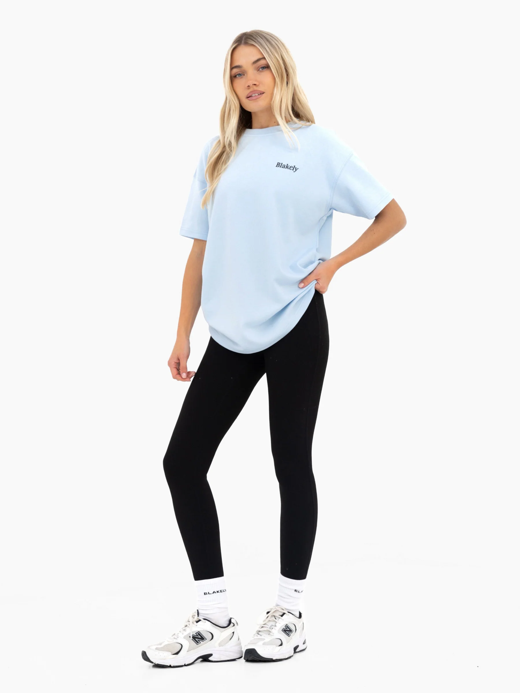 Saskia Oversized T-Shirt - Soft Blue - Image 6
