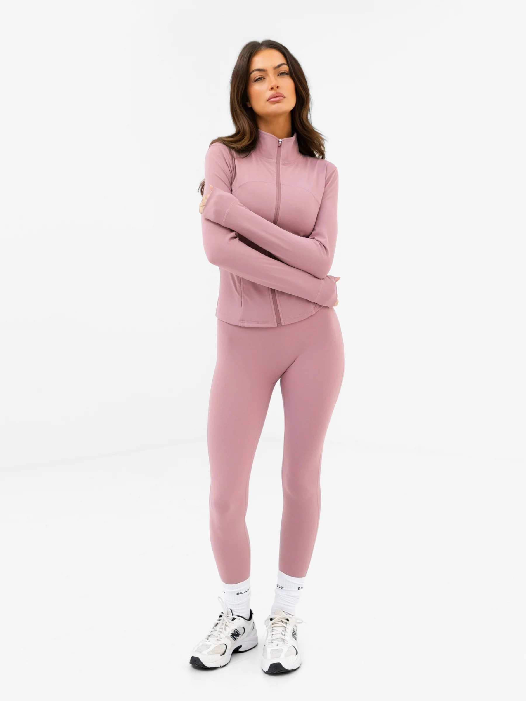 SculptForm Full Zip Jacket - Dusty Pink - Image 3