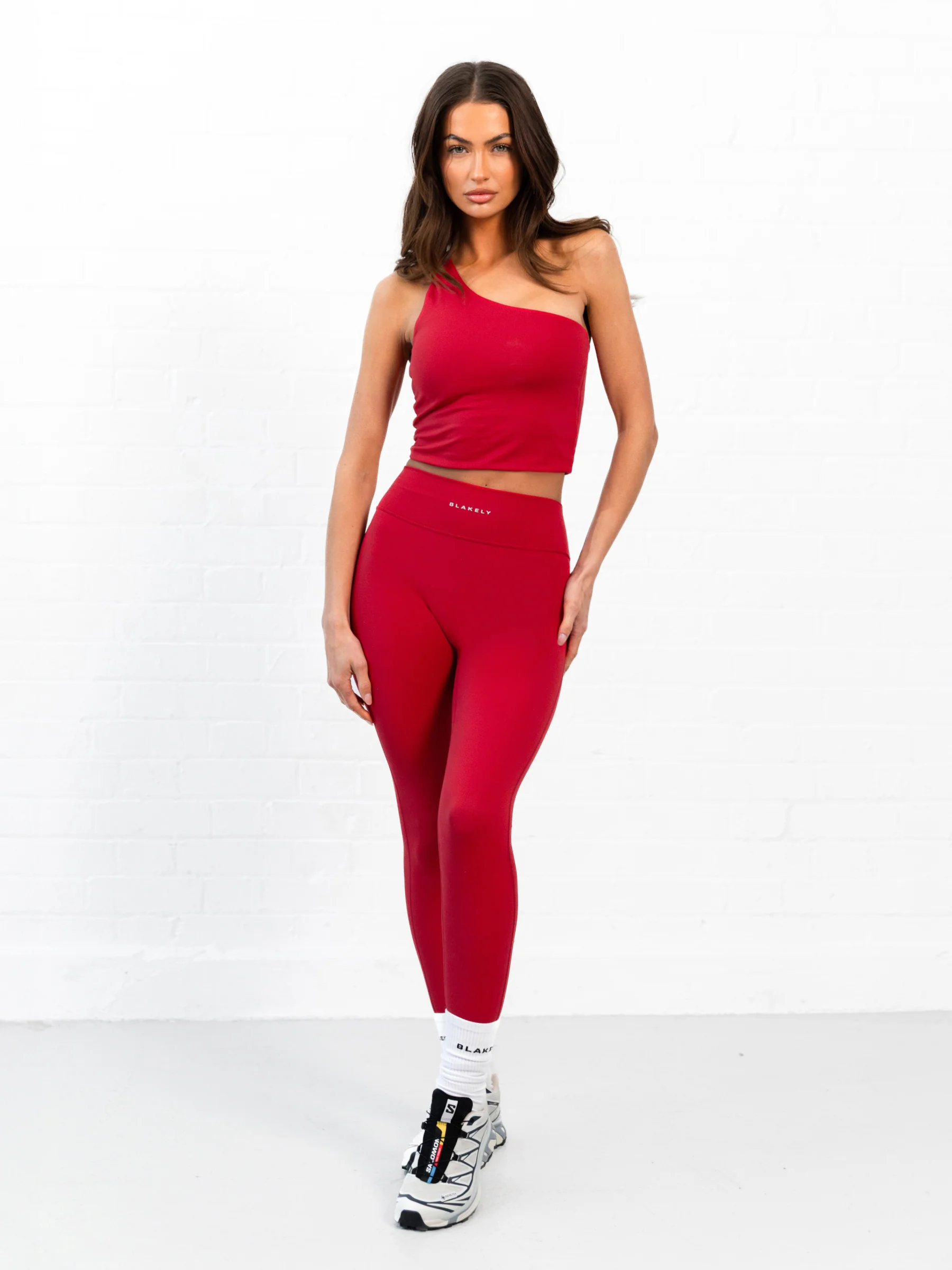 SculptForm One Shoulder Vest - Cherry Red - Image 3