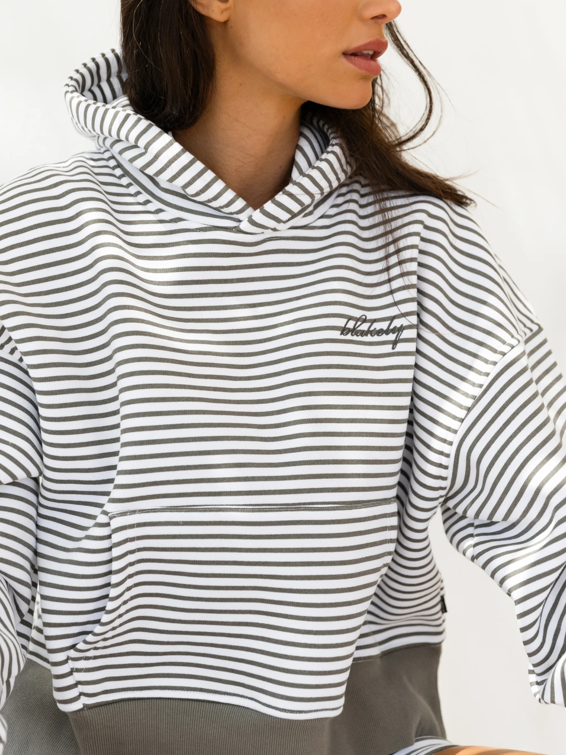 Shay Striped Hoodie - Safari Green - Image 5