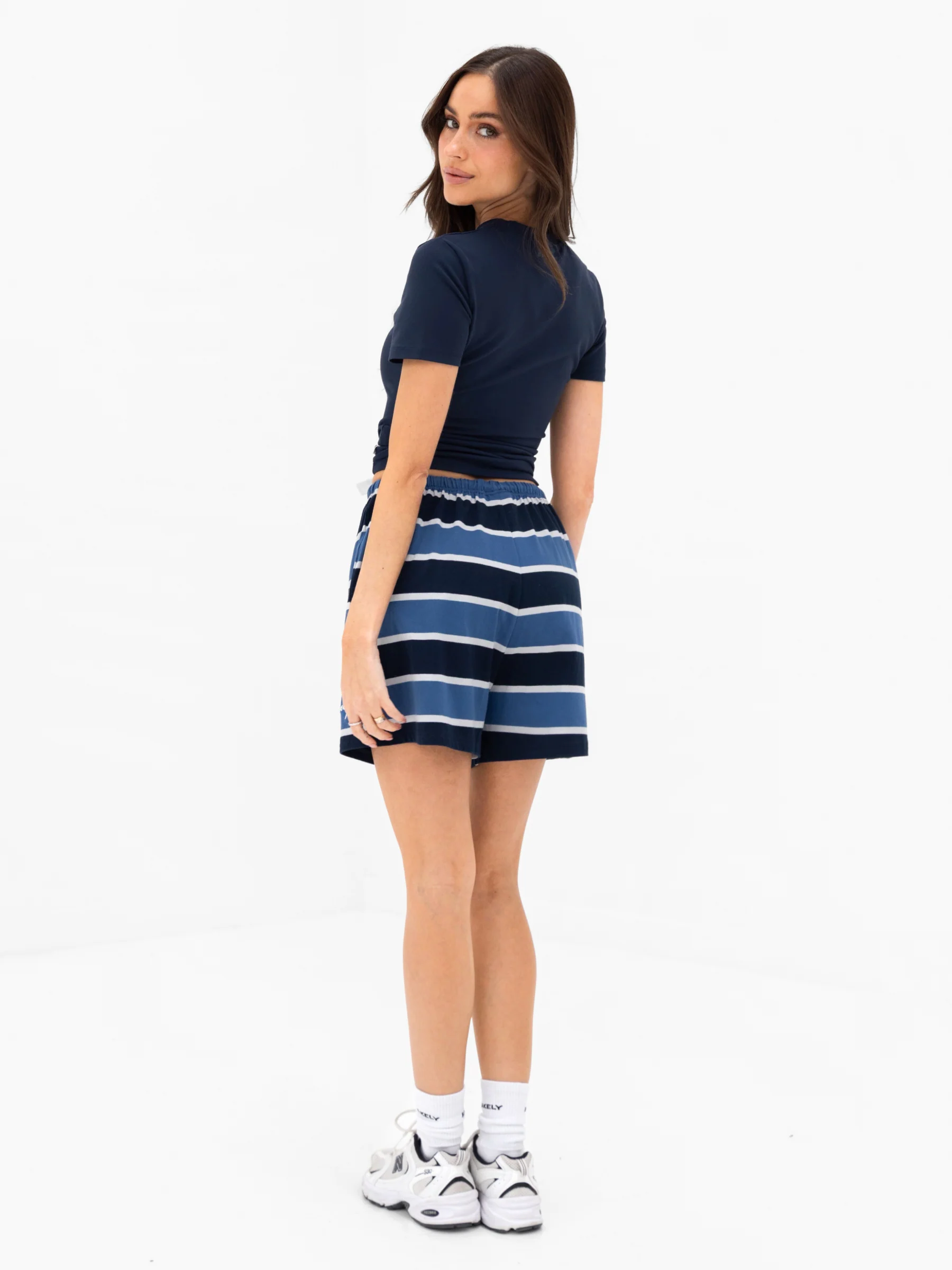 Skye Stripe Shorts - Blue Mix - Image 4
