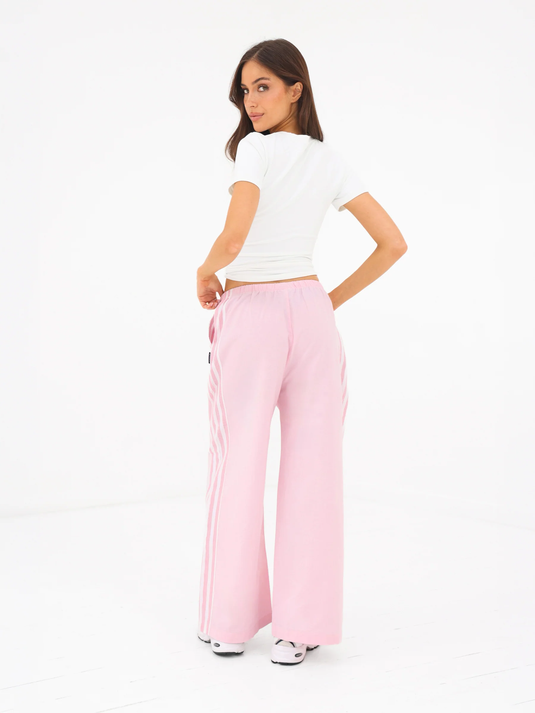 Sofia Stripe Trousers - Pink - Image 6