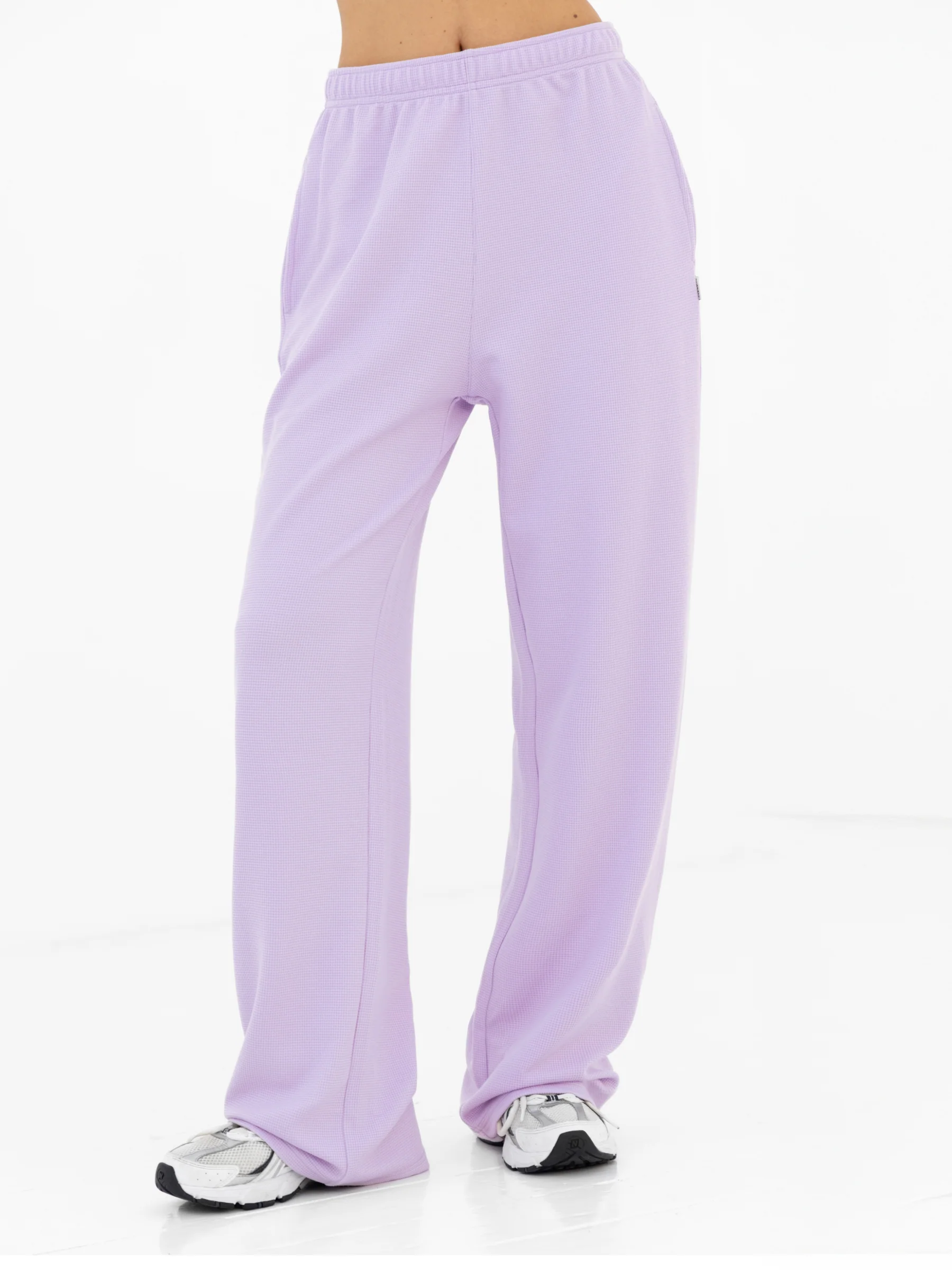 Soft Waffle Trousers - Purple - Image 3