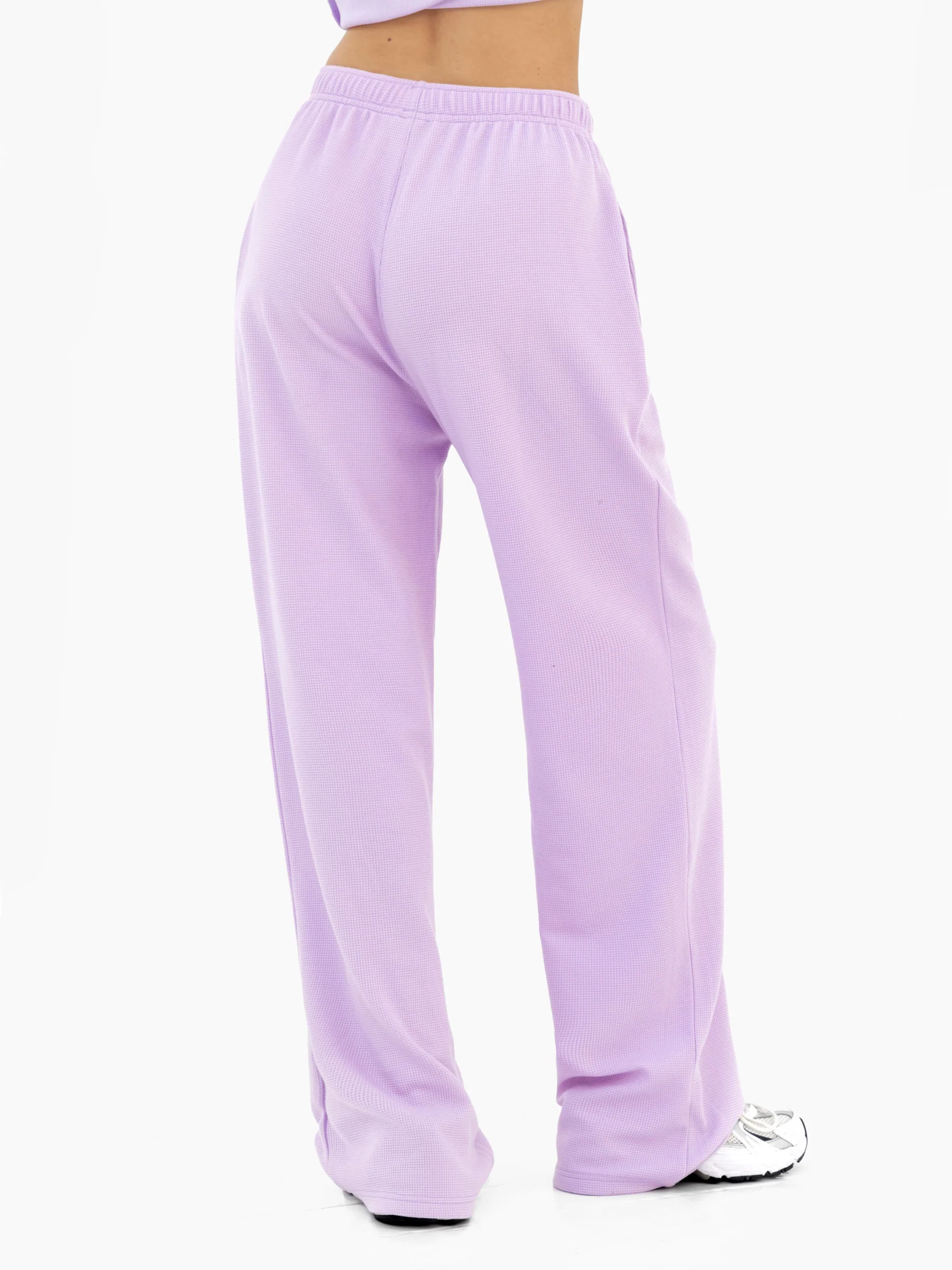 Soft Waffle Trousers - Purple - Image 4
