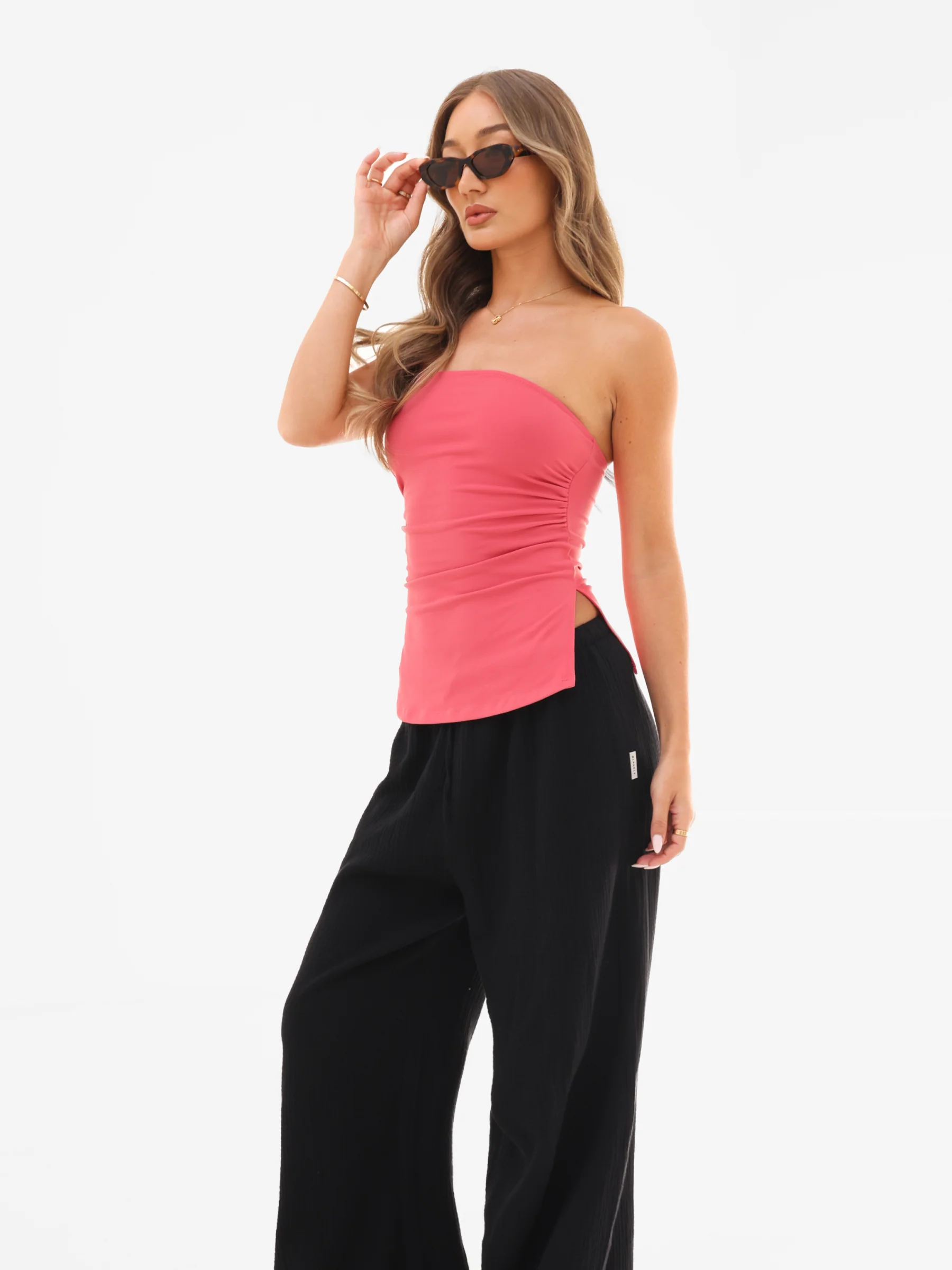 Solea Bandeau Top - Bright Pink - Image 4