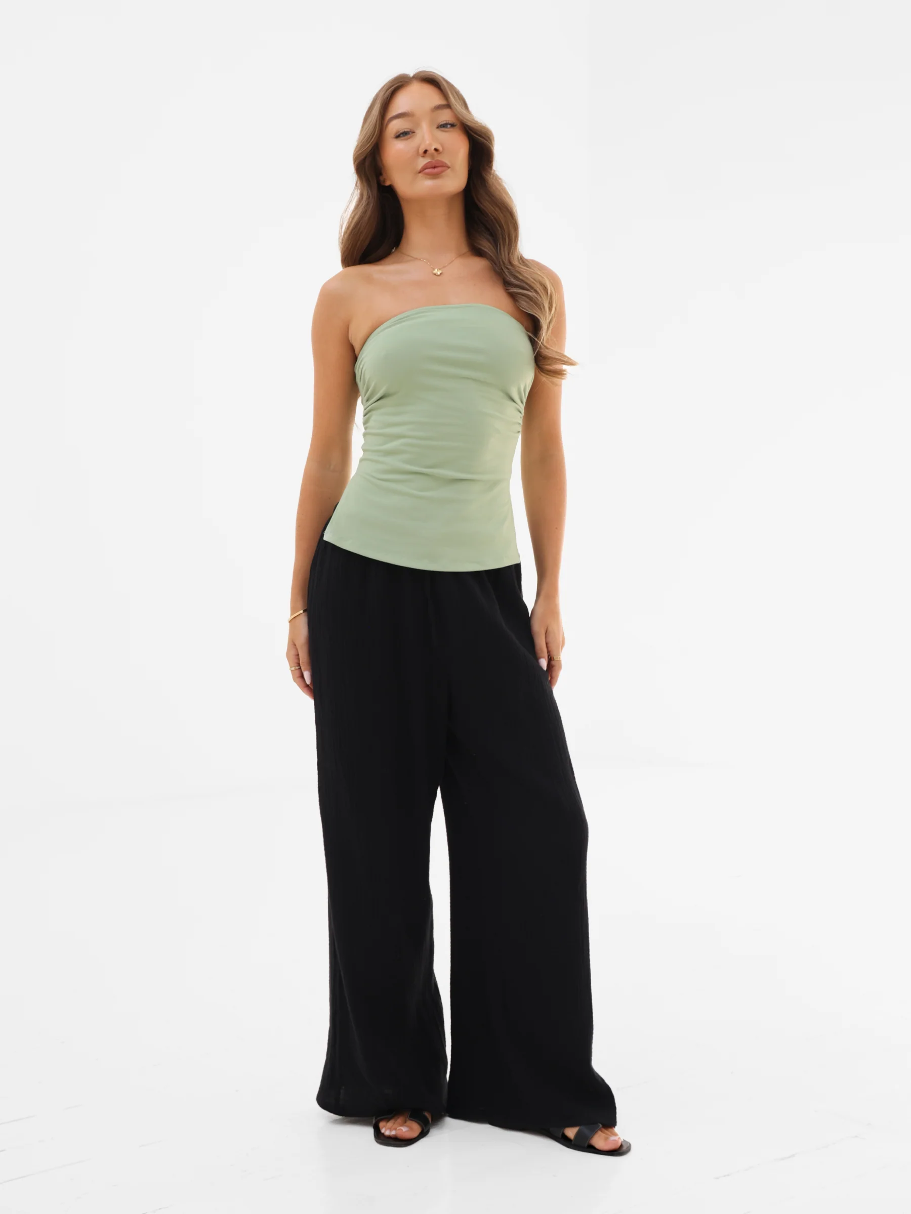 Solea Bandeau Top - Sage Green - Image 9