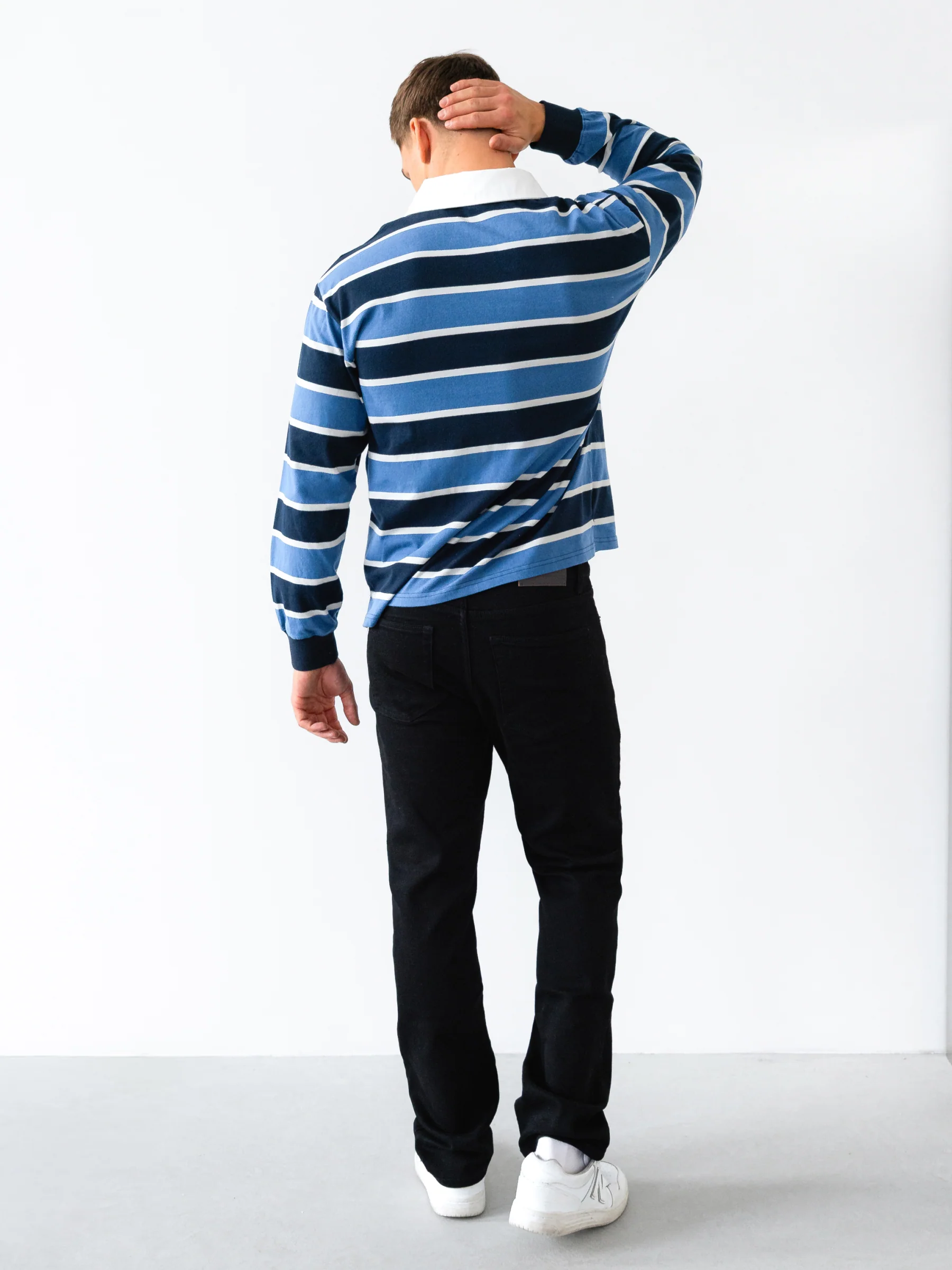 Stanley Stripe Rugby Shirt - Blue Mix - Image 4