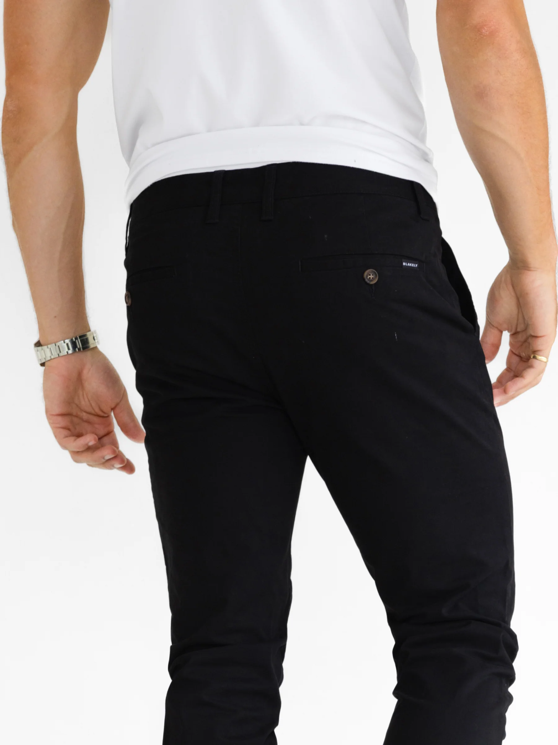 Stretch Chinos - Black - Image 3