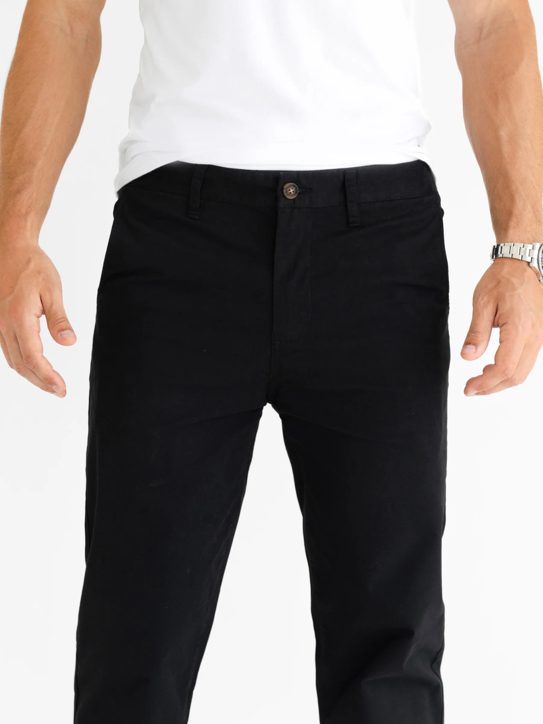 Stretch Chinos - Black - Image 4