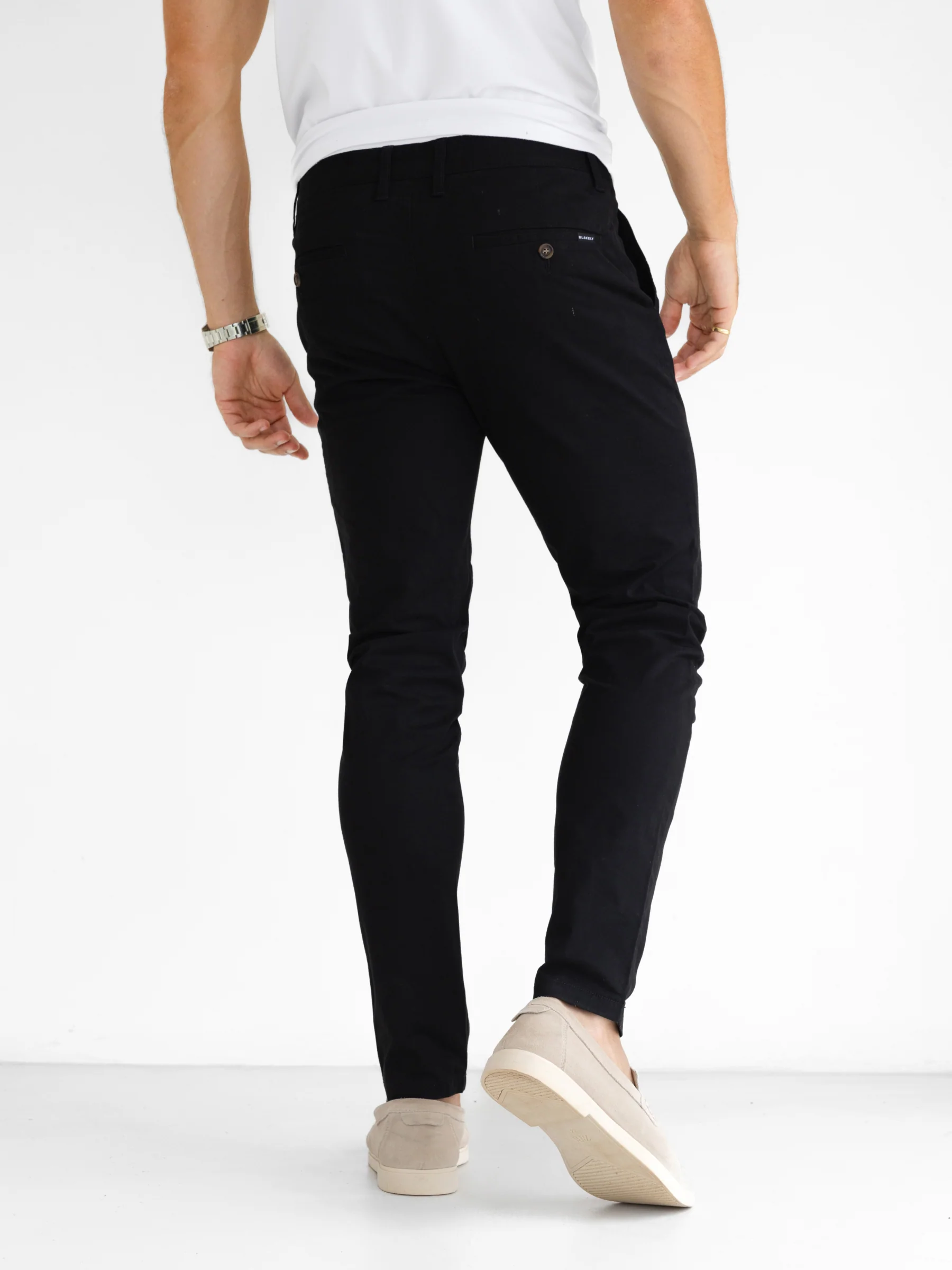 Stretch Chinos - Black - Image 6