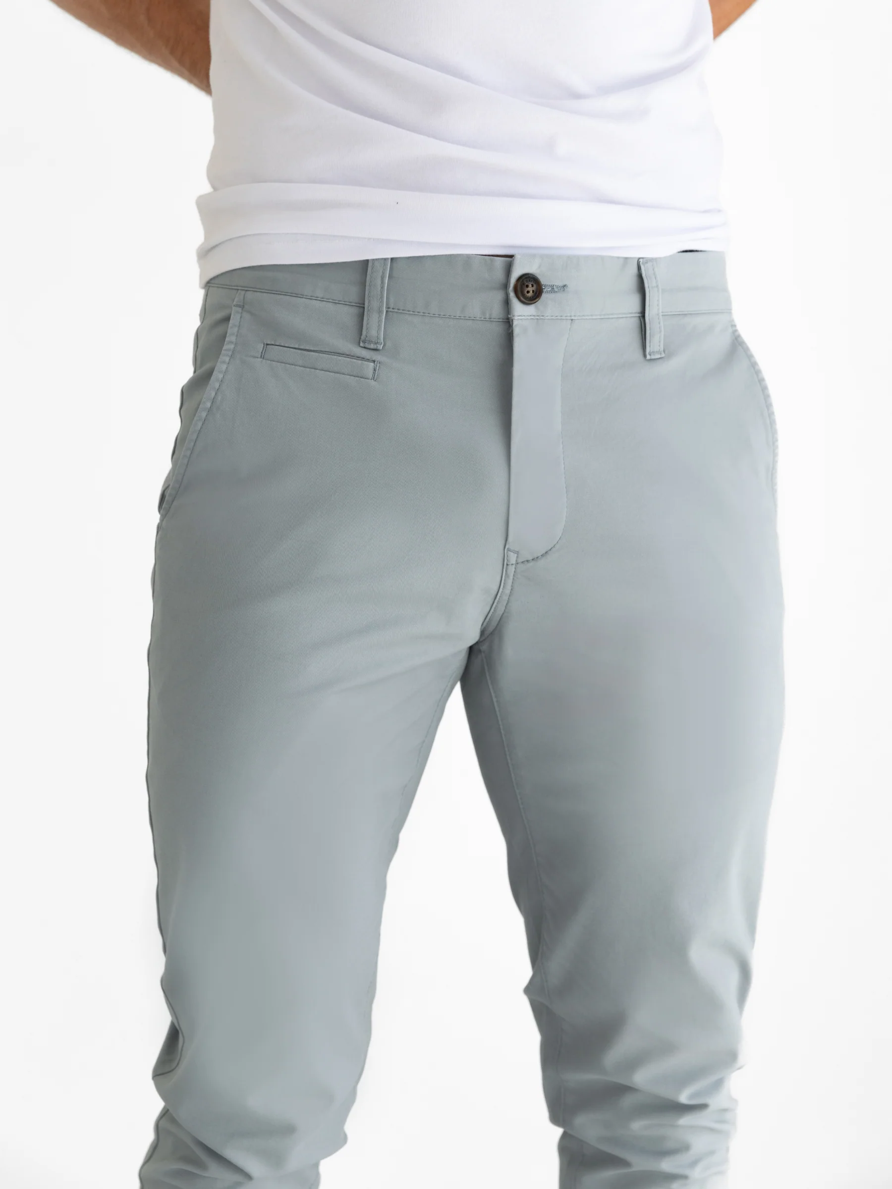 Stretch Chinos - Light Grey - Image 5