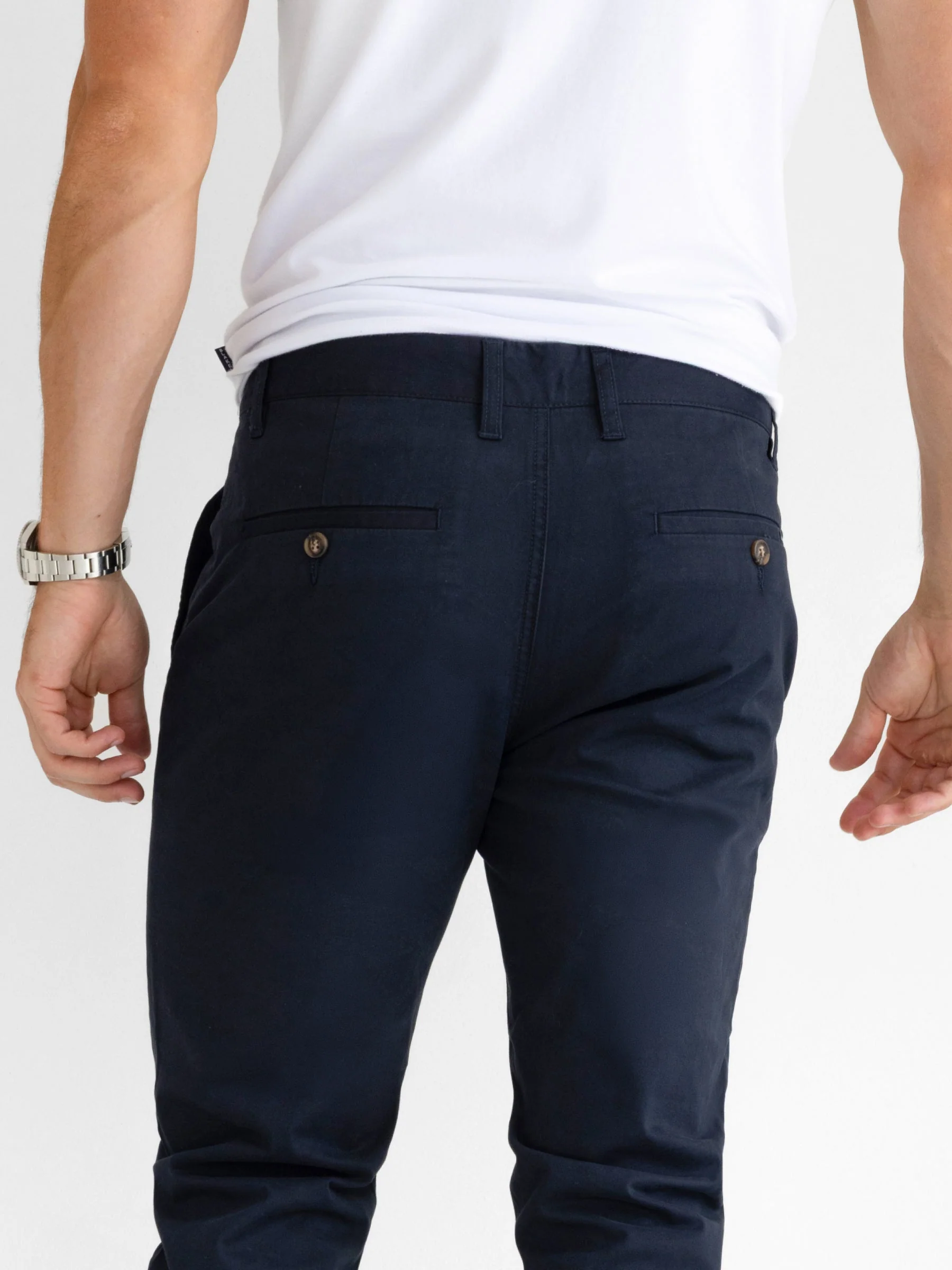 Stretch Chinos - Navy - Image 5