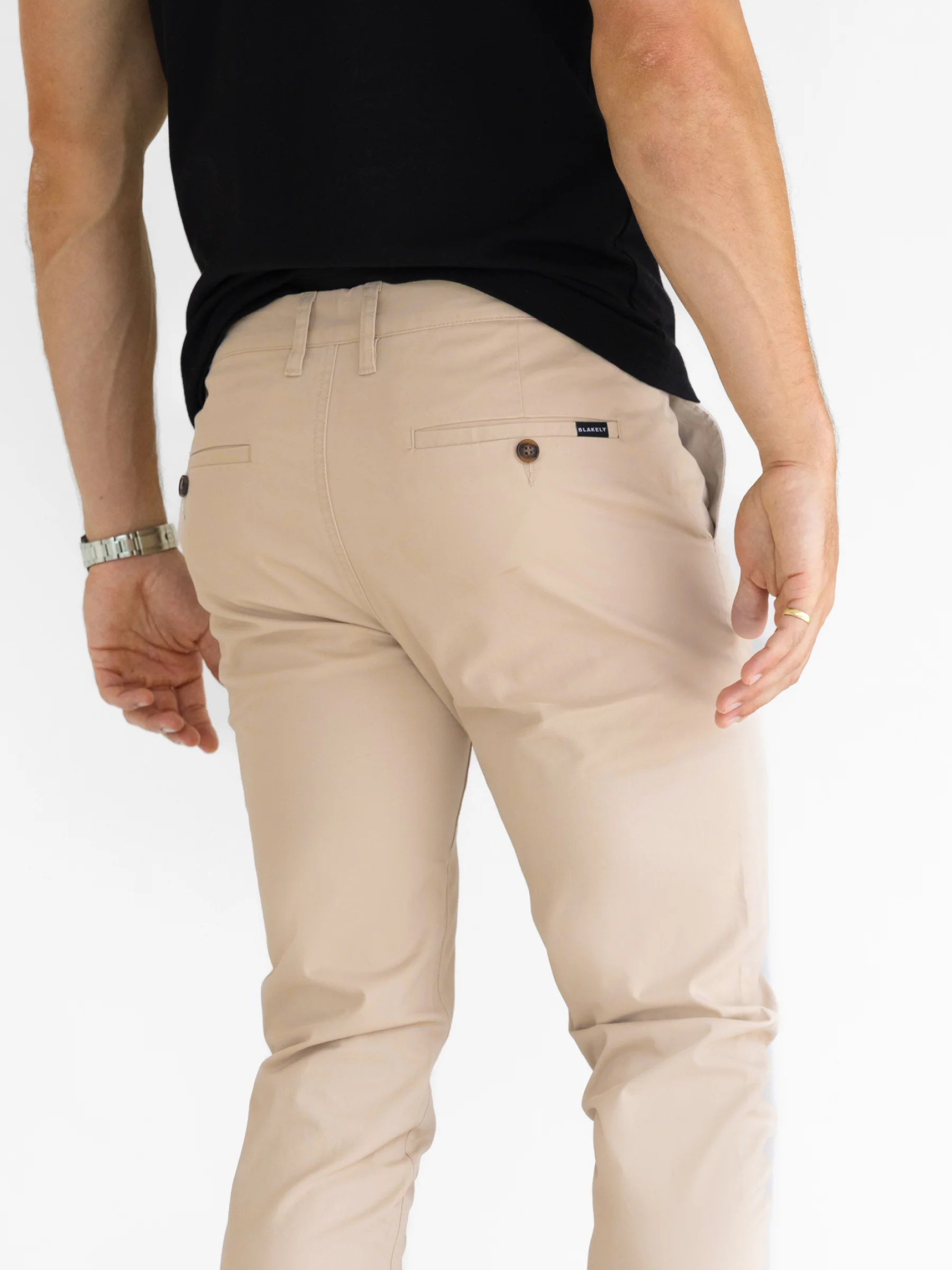 Stretch Chinos - Tan - Image 4