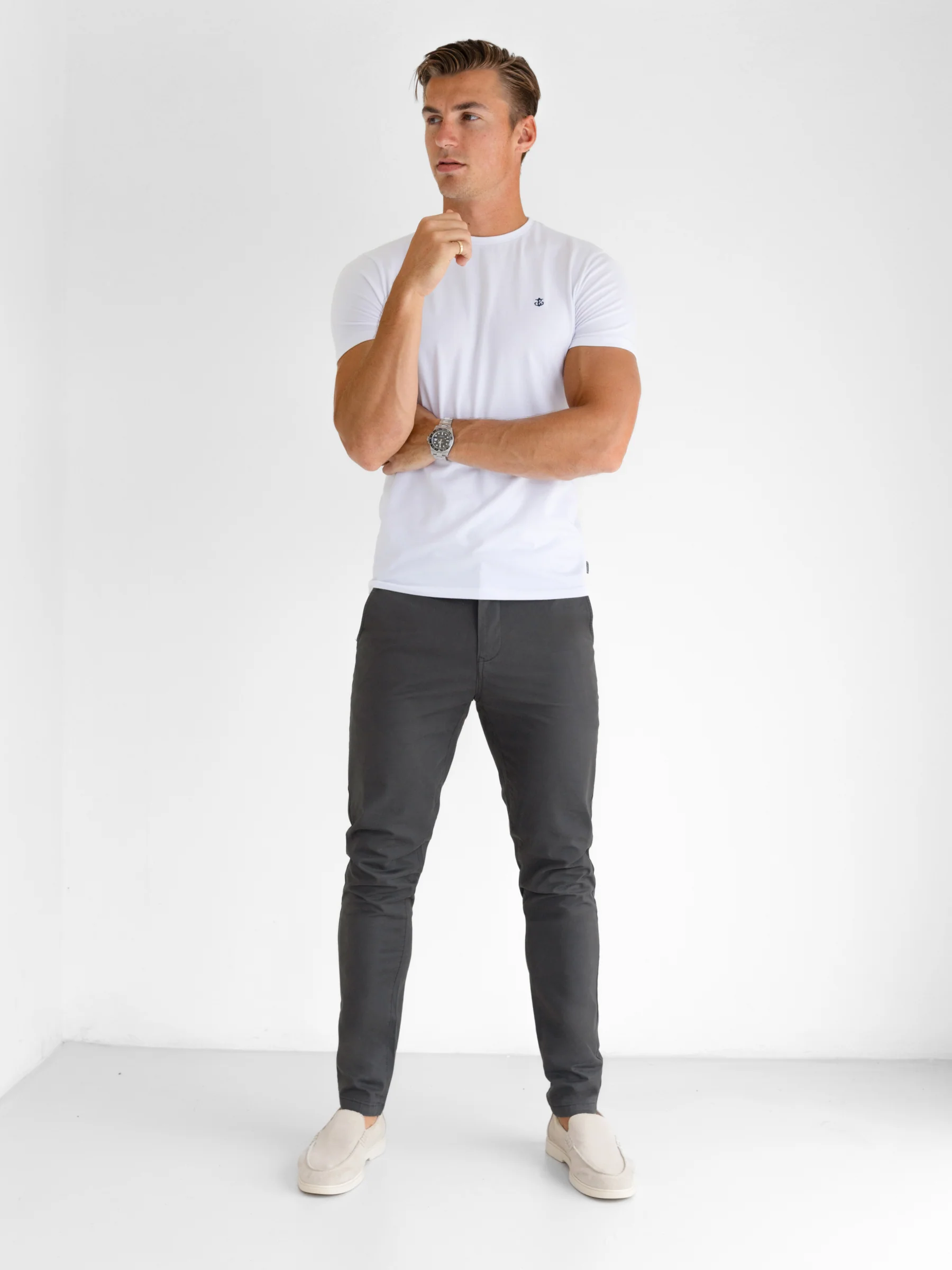 Stretch Chinos - Graphite - Image 3