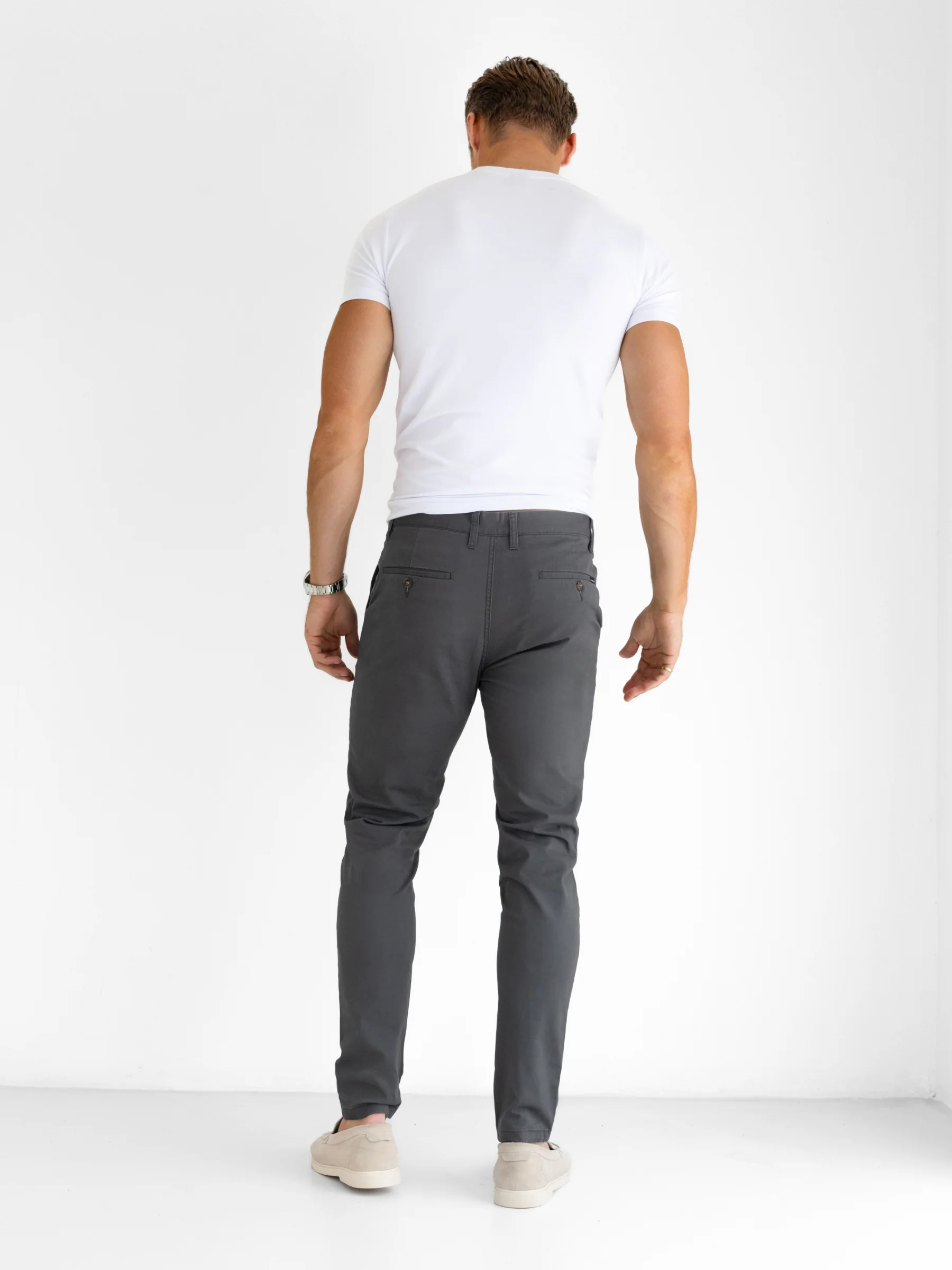 Stretch Chinos - Graphite - Image 4